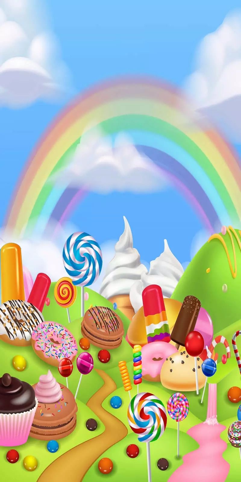 LIFE MAGIC BOX Candy Land Backdrops Children Birthday Baby Shower Fantasy Photography Background Candy Bar Ice Cream Wallpaper. Background