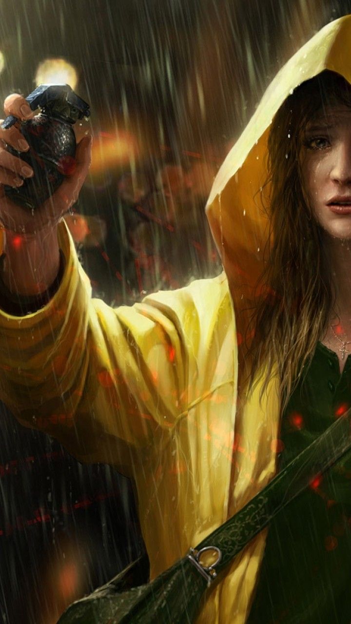 Girl In Rain HD Wallpaper 720x1280