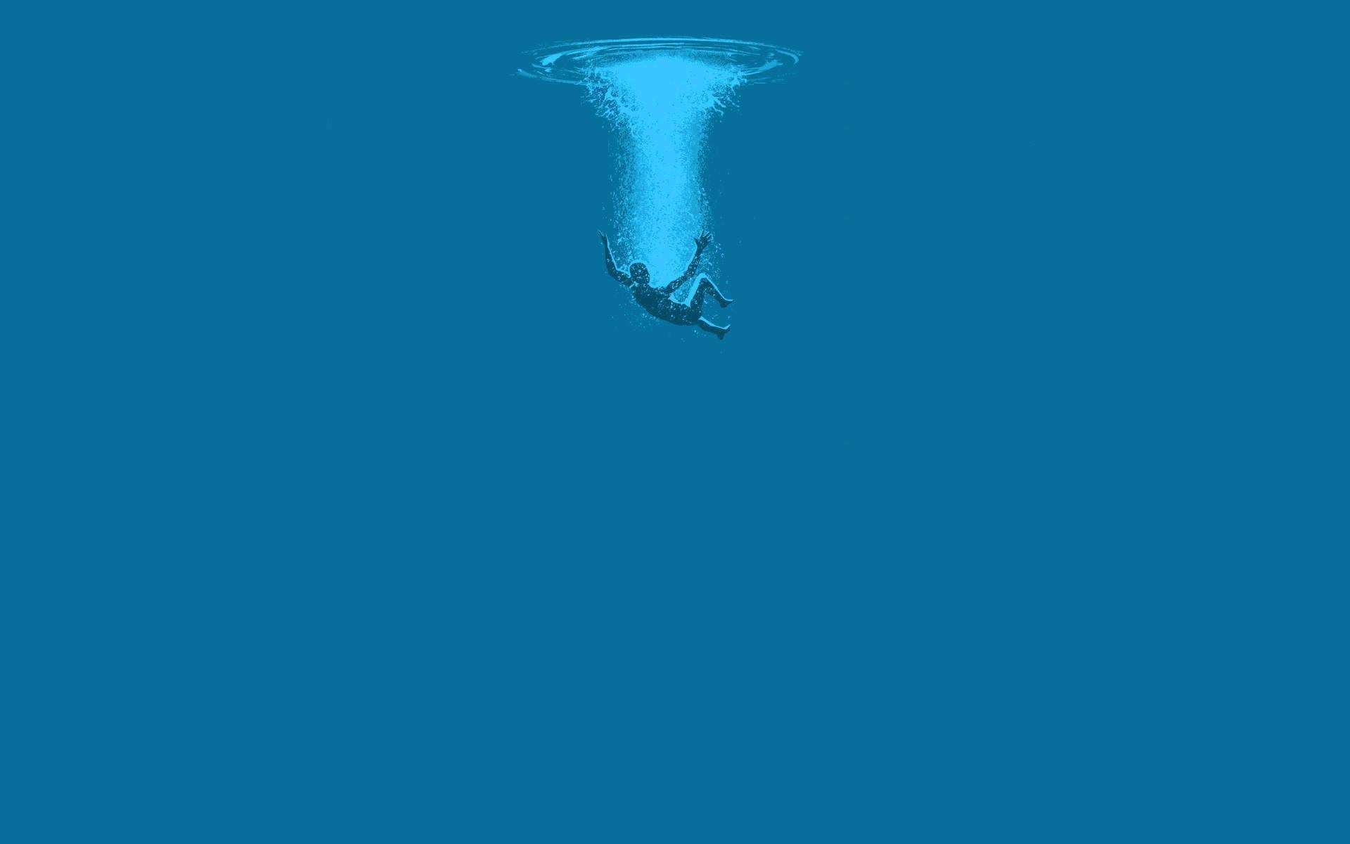 Plunging into the Ocean [1920x1200]. Minimalist desktop wallpaper, Minimalist wallpaper, Minimal wallpaper