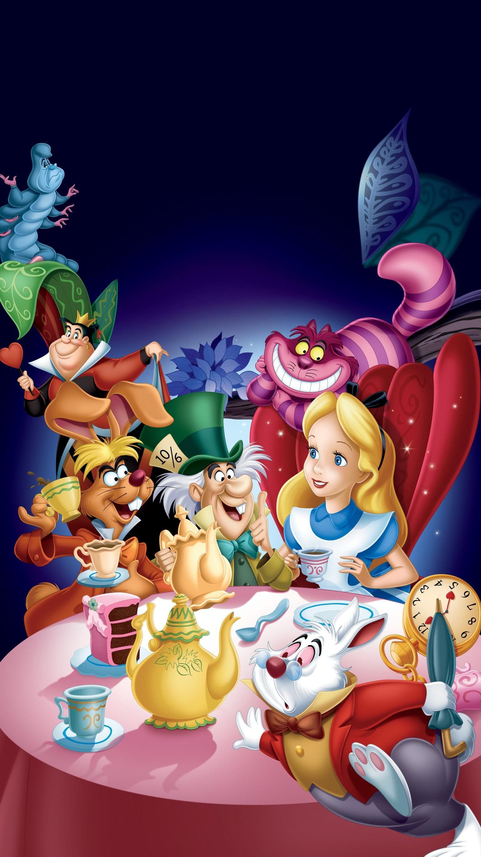 Alice in Wonderland (1951) Phone Wallpaper. Moviemania. Alice in wonderland disney, Alice in wonderland cartoon, Disney alice