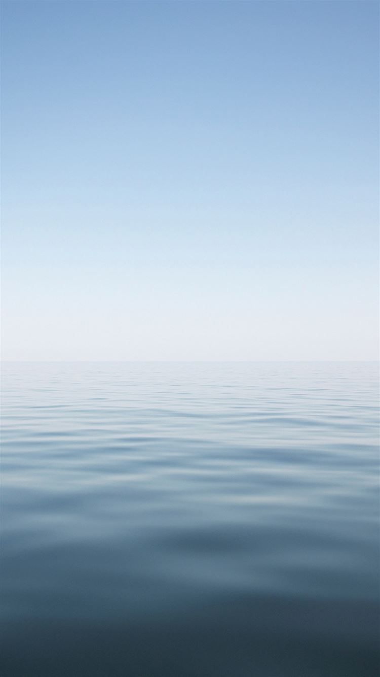 Clear Minimal Ocean Water Surface Landscape iPhone 8 Wallpaper Free Download