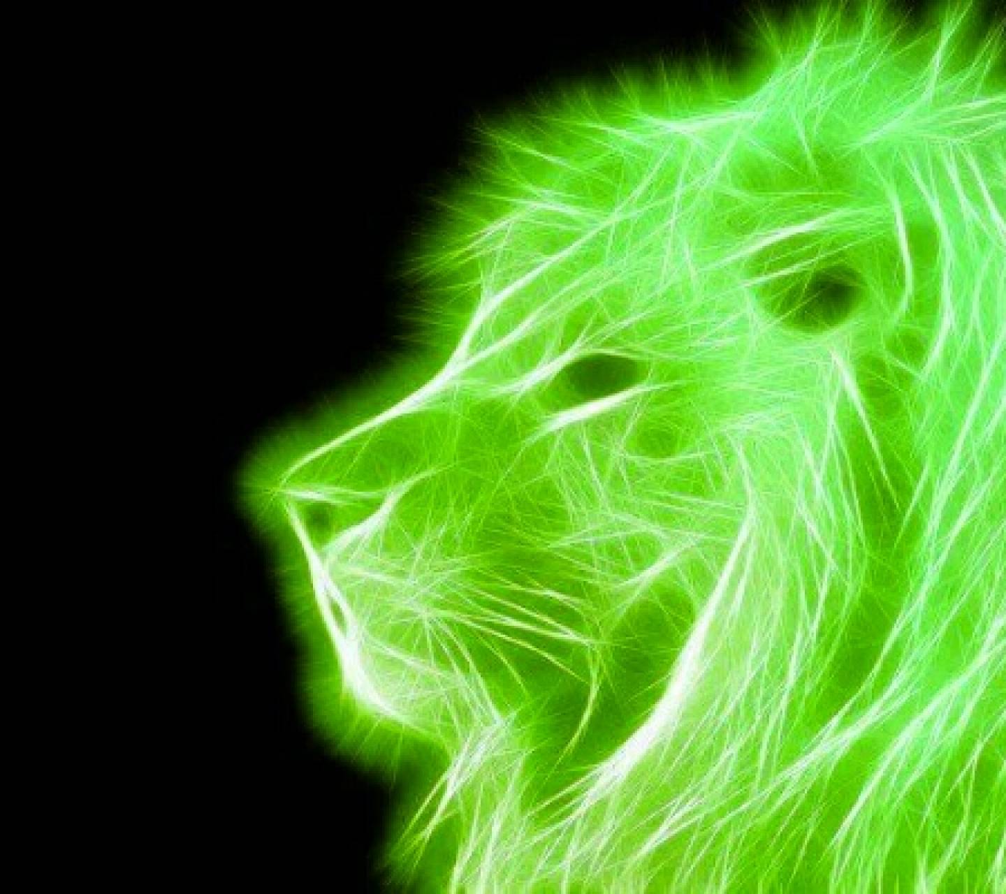 Green Lion Fractal wallpaper