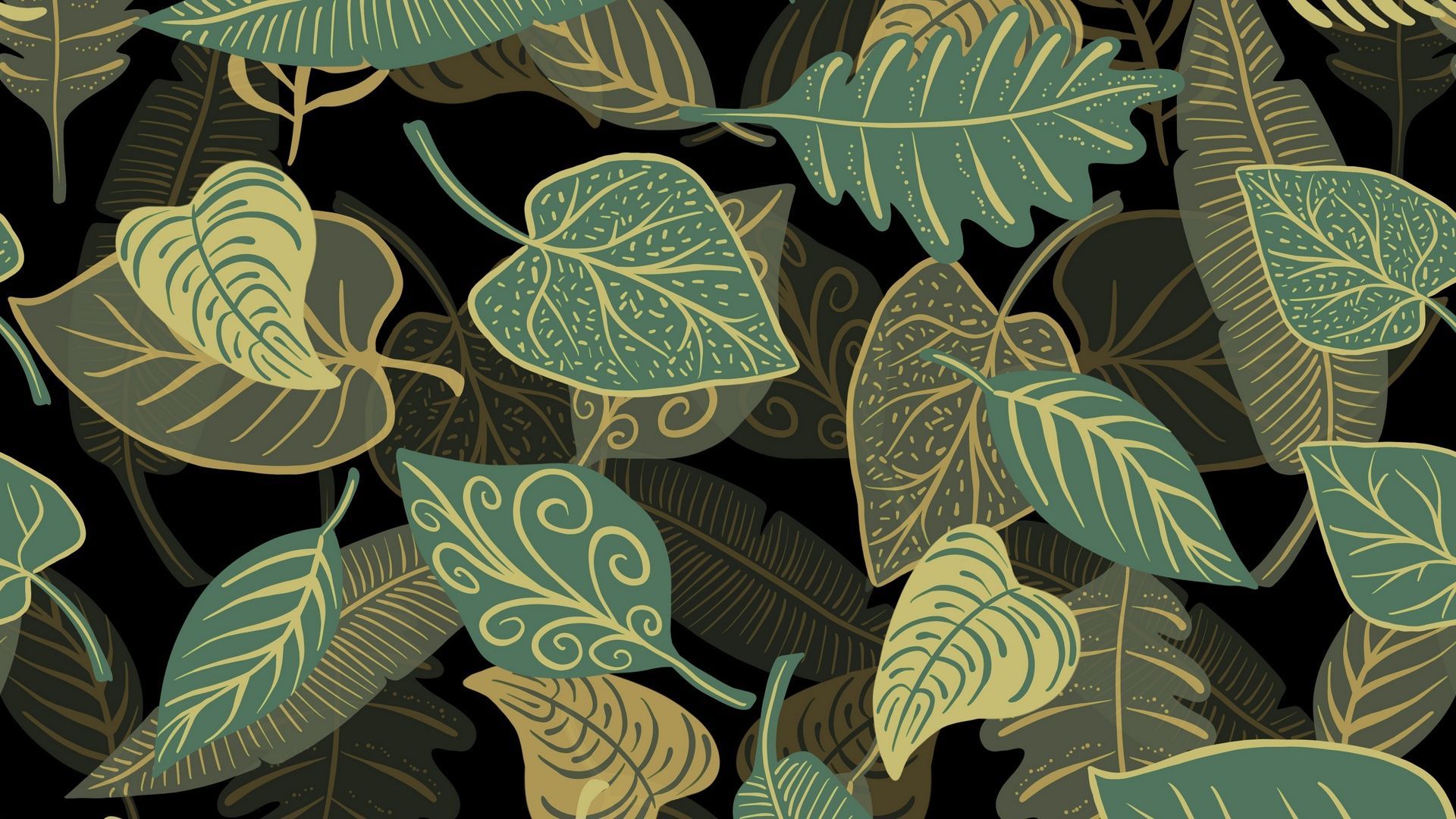 Leaf Pattern Wallpaper