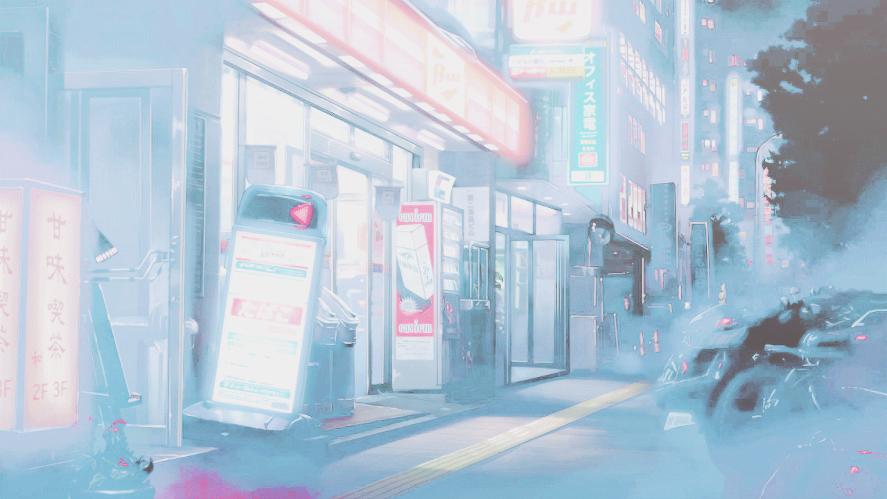 Blue City Anime Aesthetic Wallpapers - Wallpaper Cave