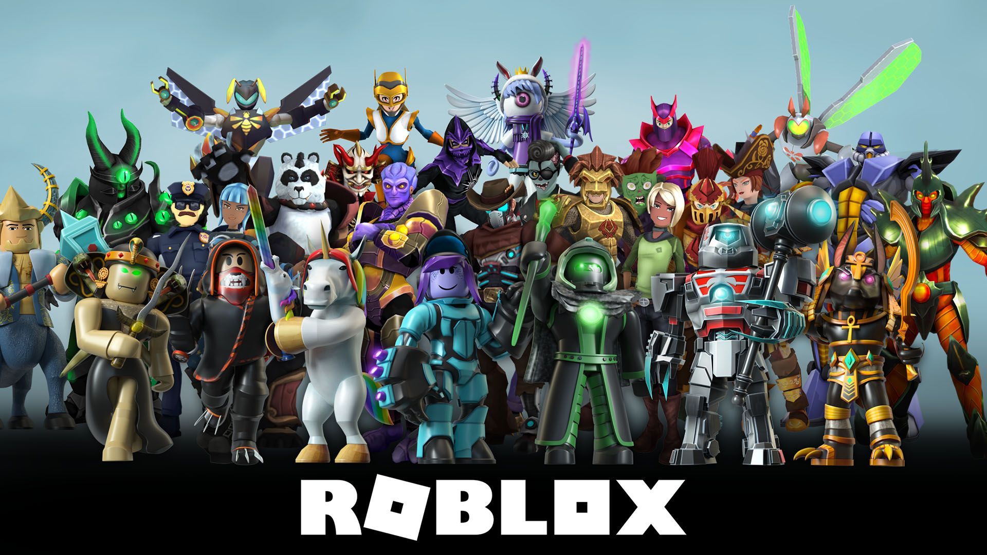 Roblox Characters In Blue Background HD Games Wallpapers