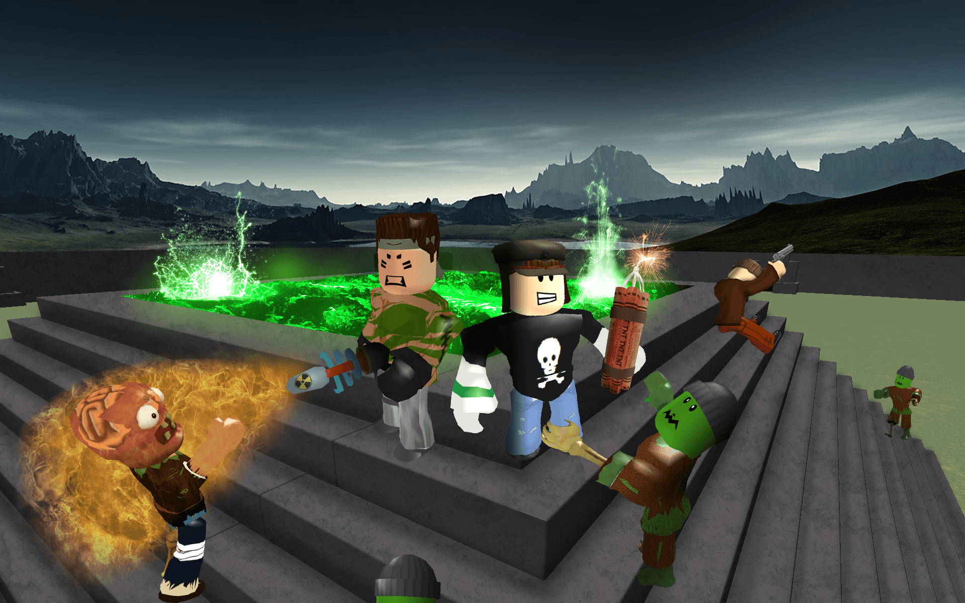 Epic Roblox, green, HD phone wallpaper