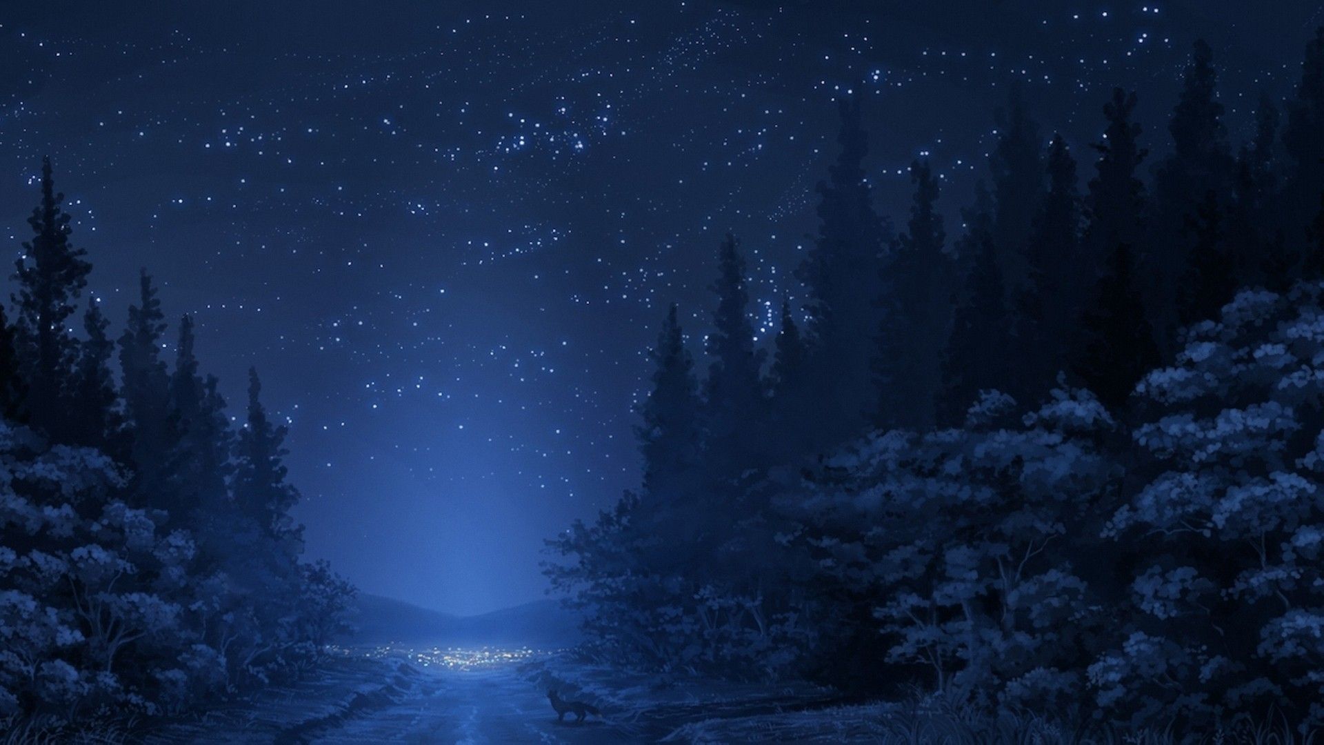 Winter night sky MacBook Air Wallpaper Download