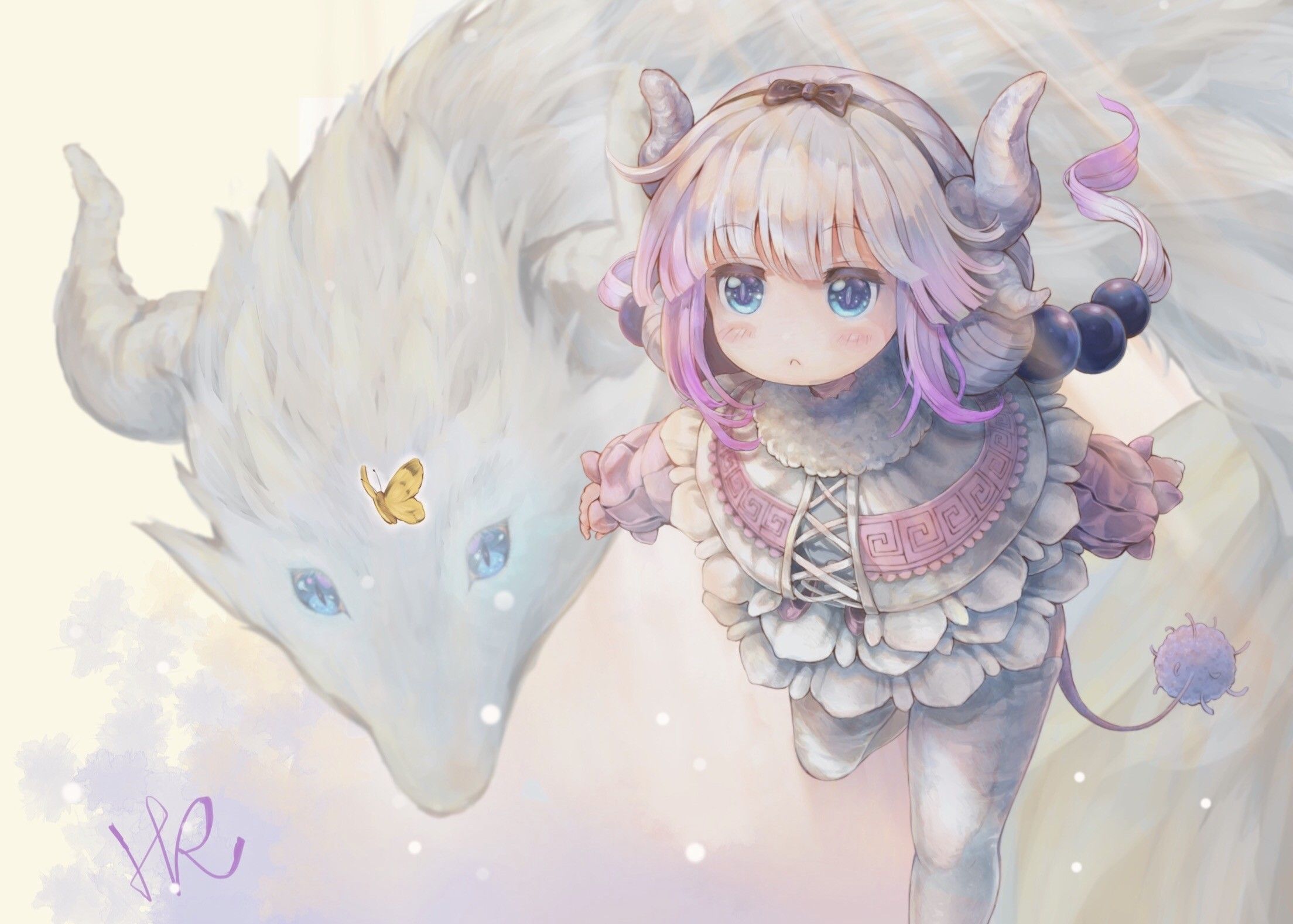 #Kobayashi San Chi No Maid Dragon, #anime Girls, #Kanna Kamui (Kobayashi San Chi No Maid Dragon) Wallpaper