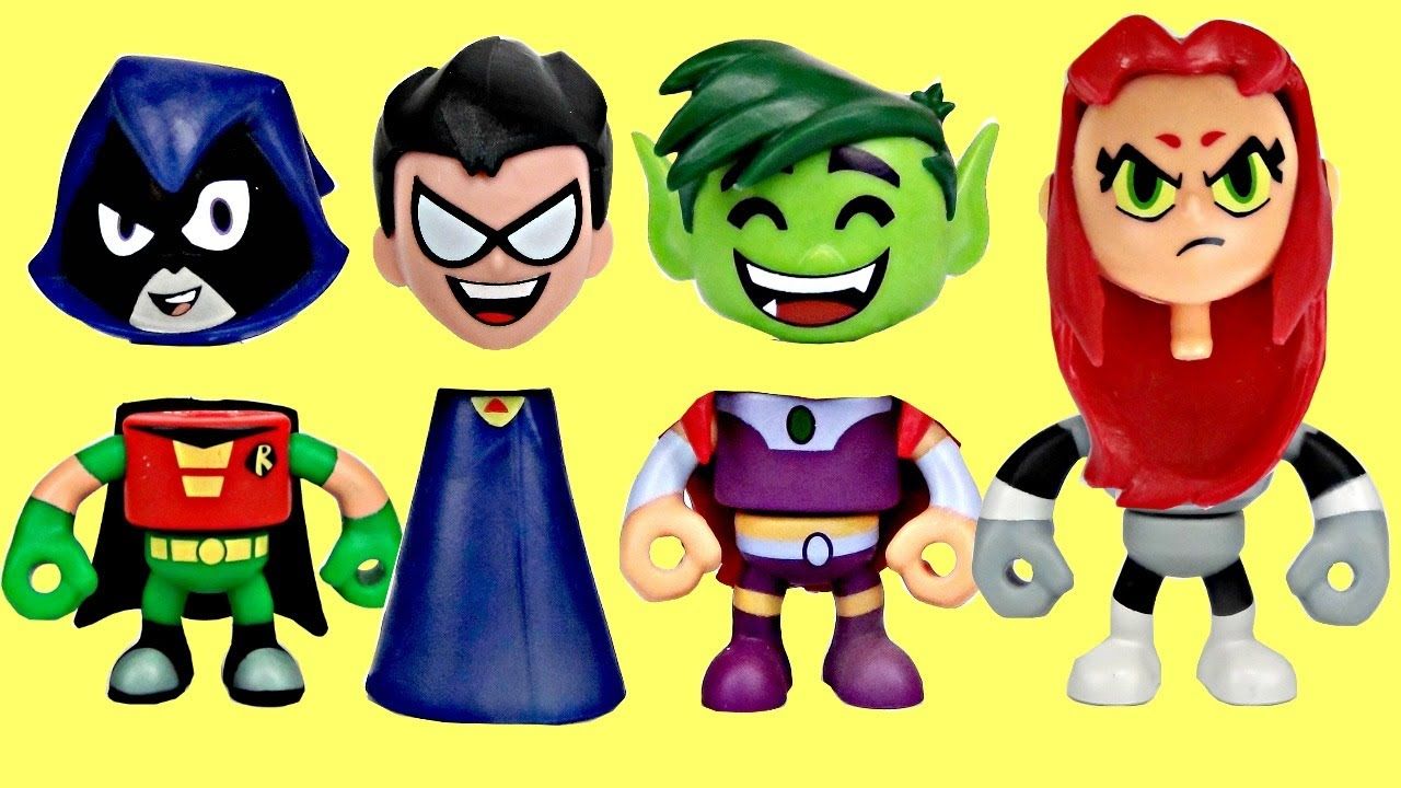 Essie Plays with Teen Titans Go! Robin, Raven, Starfire, Cyborg & Beast Boy