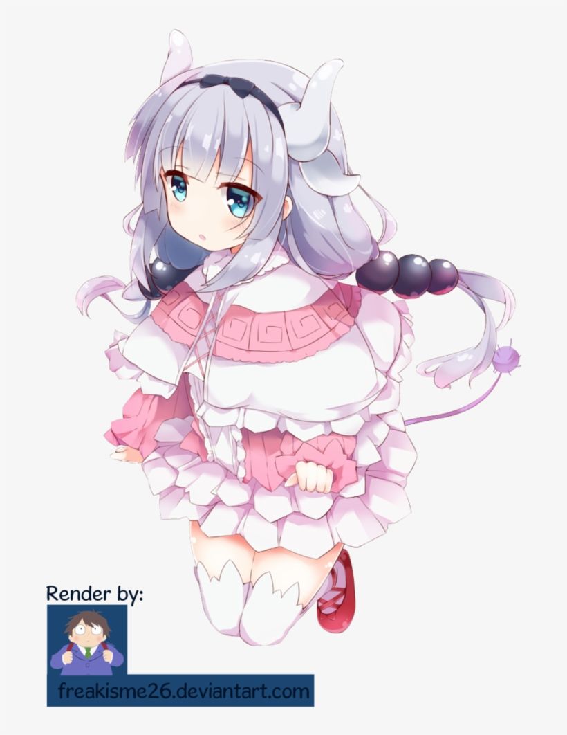 Kanna Kamui Render By Freakisme26 San Chi No Maid Dragon Kanna Render PNG Download