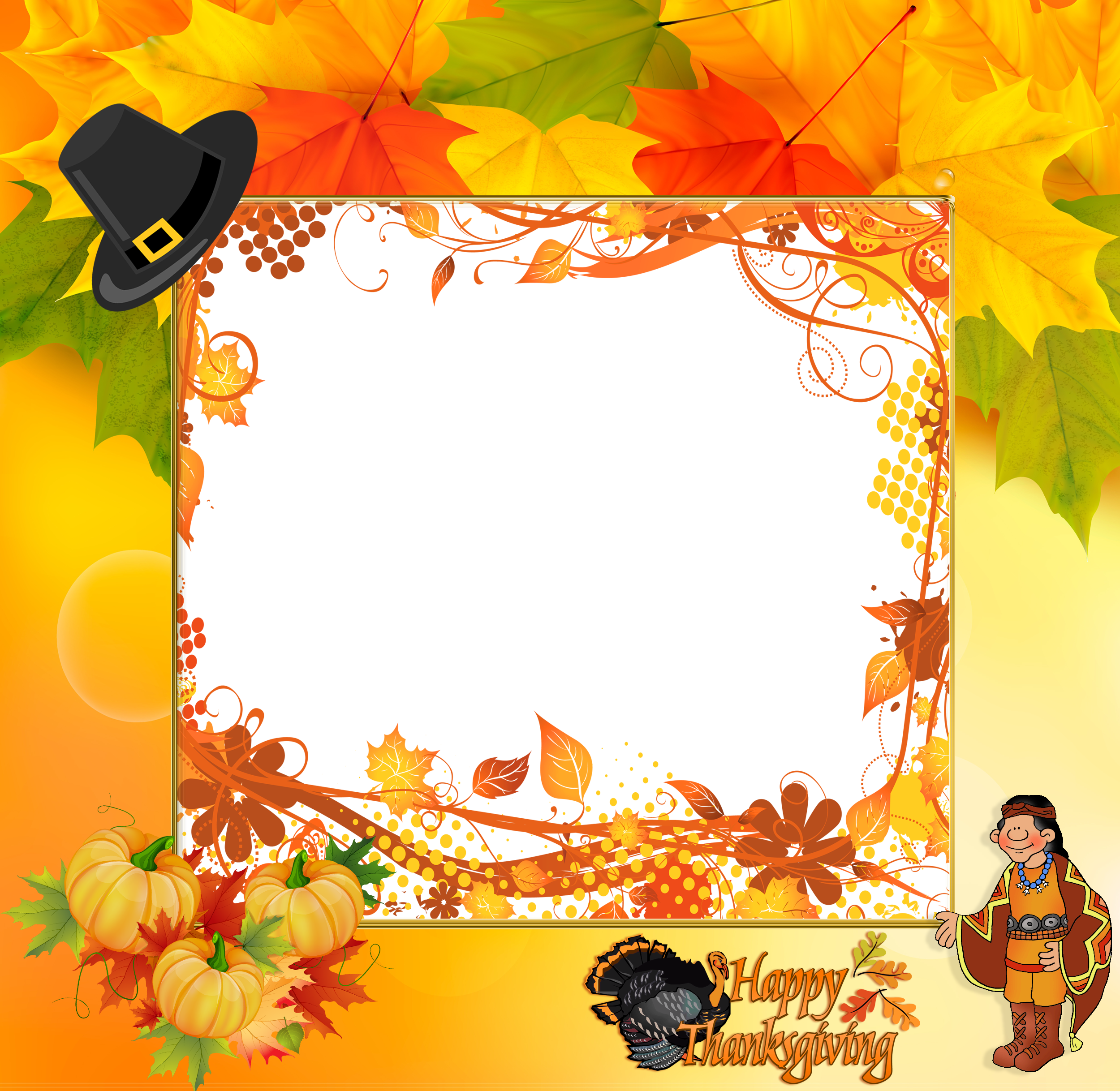 Transparent Happy Thanksgiving Frame Quality Image And Transparent PNG Free Clipart