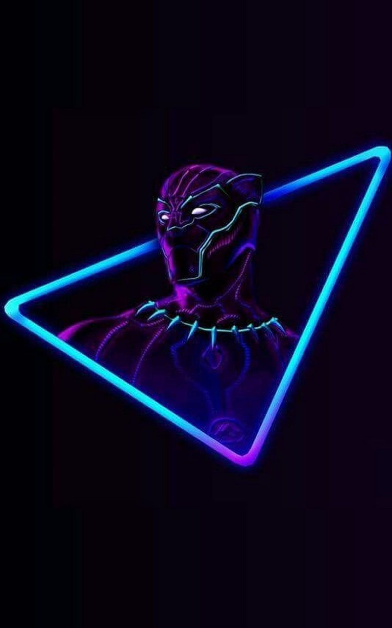 3D Black Panther Wallpaper. Neon wallpaper, Avengers wallpaper, Neon light wallpaper