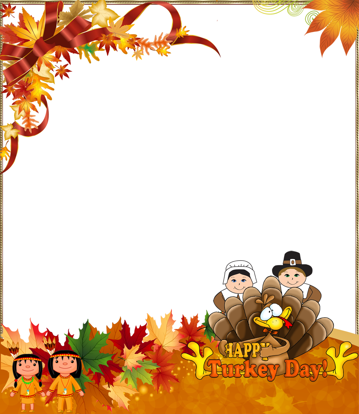 Thanksgiving PNG Photo Frame Happy Turkey Day Quality Image And Transparent PNG Free Clipart