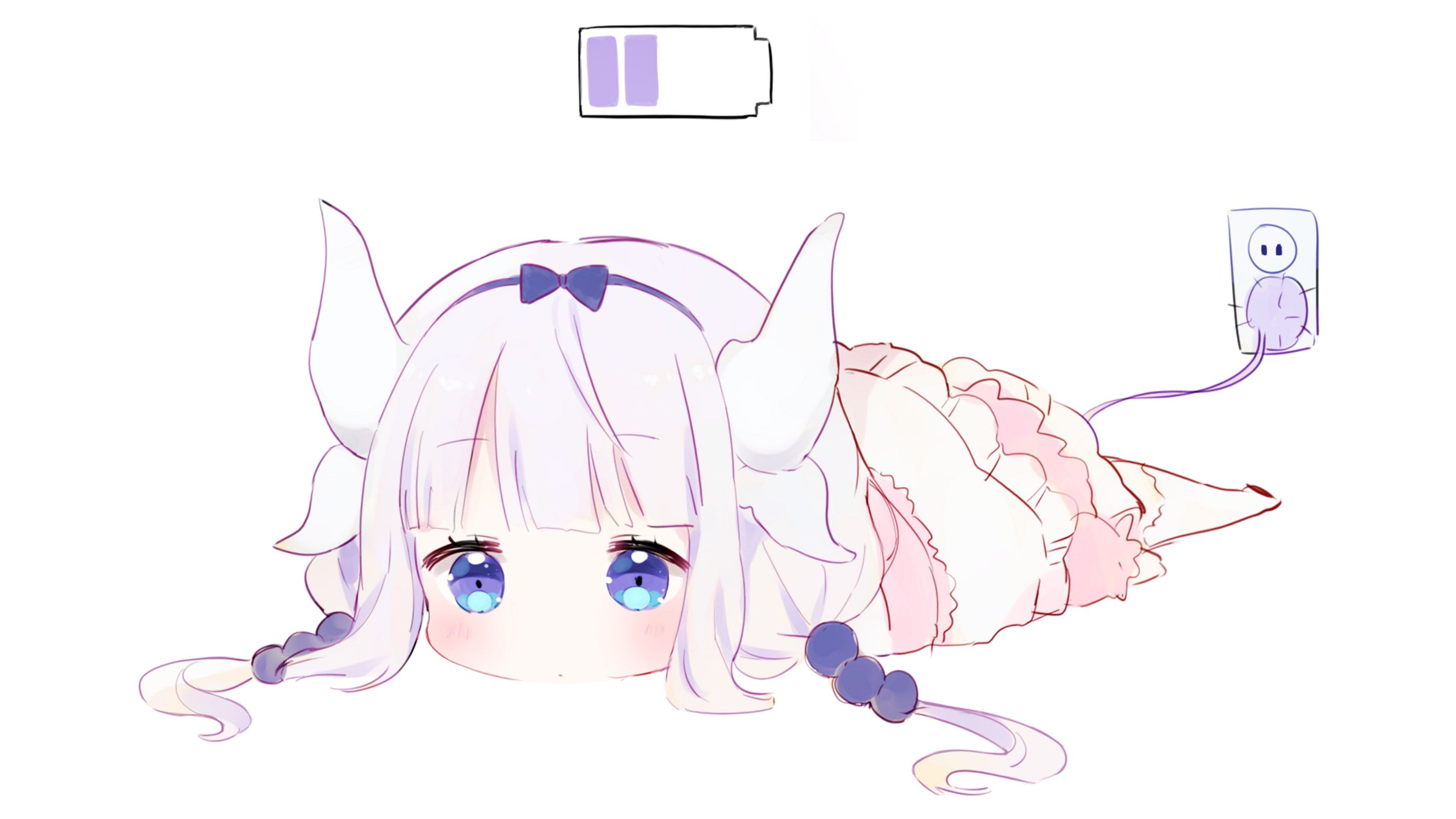 Kobayashi San Chi No Maid Dragon Anime Girls Kanna Kamui (Kobayashi San Chi No Maid Dragon) K #wallpaper #hdwal. Miss Kobayashi's Dragon Maid, Anime Maid, Anime