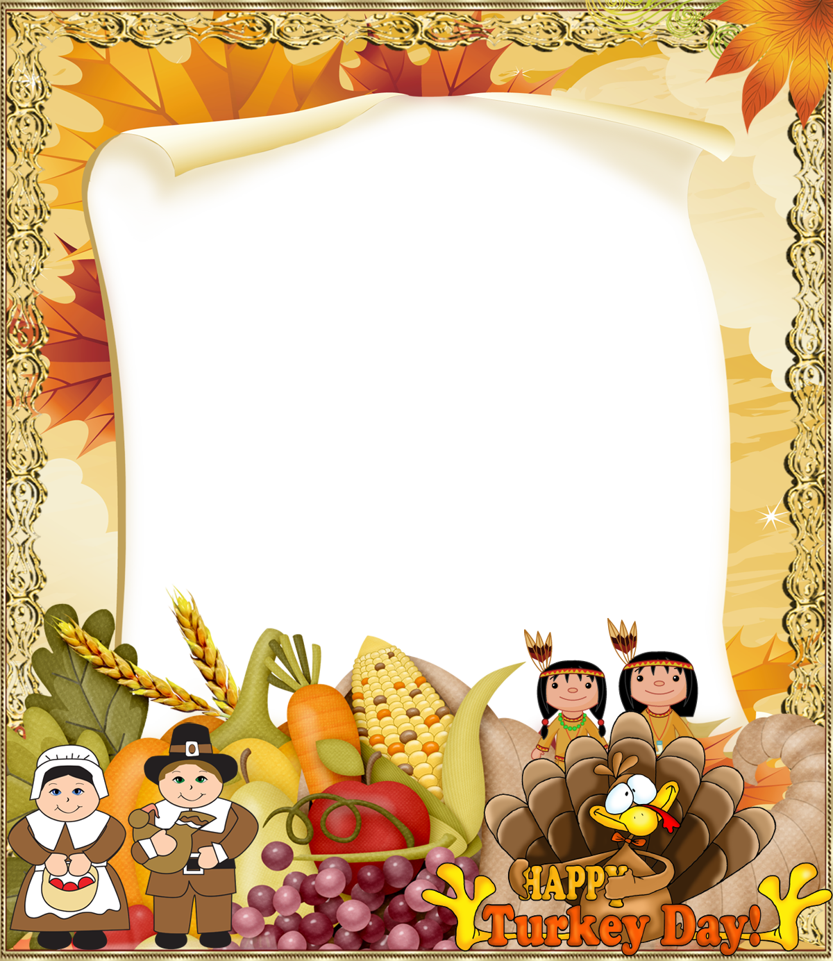 Thanksgiving PNG Photo Frame Quality Image And Transparent PNG Free Clipart