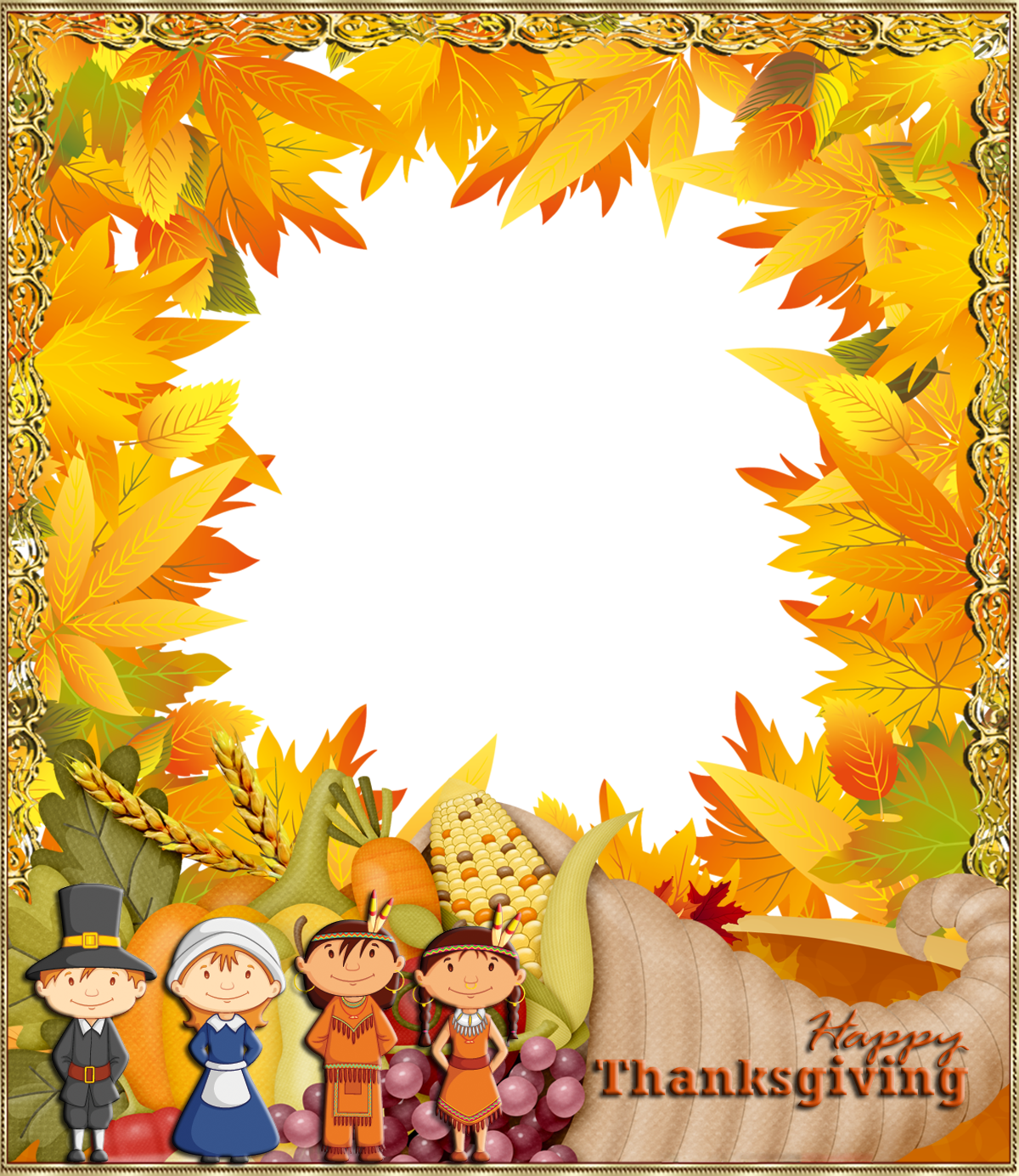 Happy Thanksgiving PNG Photo Frame Quality Image And Transparent PNG Free Clipart