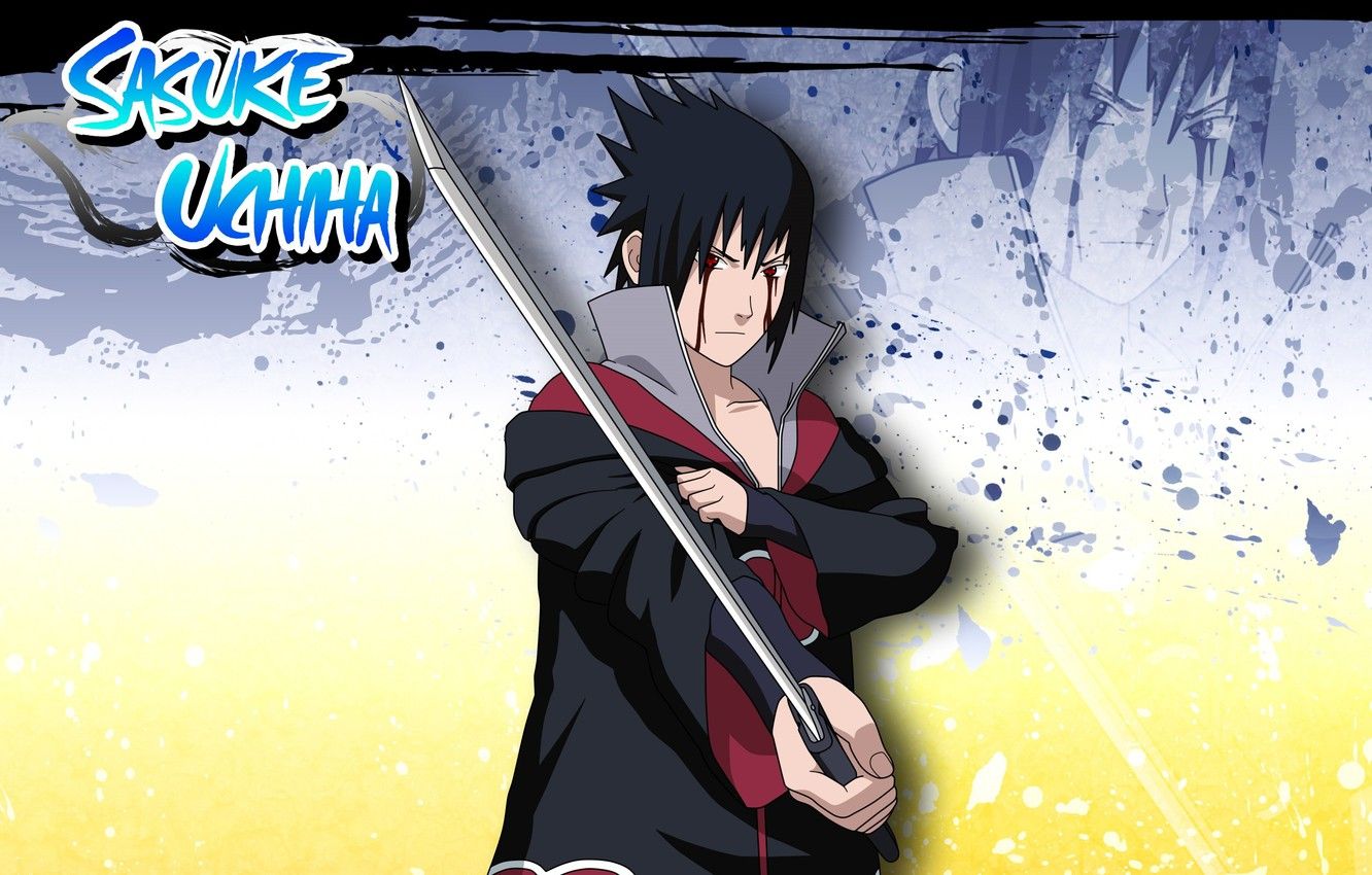 Wallpaper katana, art, naruto, manga, naruto, Uchiha Sasuke image for desktop, section сёнэн