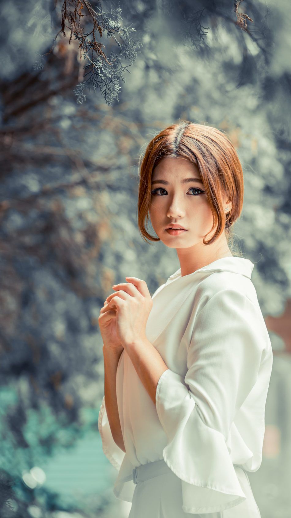 Cute Asian Girl Winter Photohoot 4k Ultra HD Mobile Wallpaper For Mobile HD Wallpaper