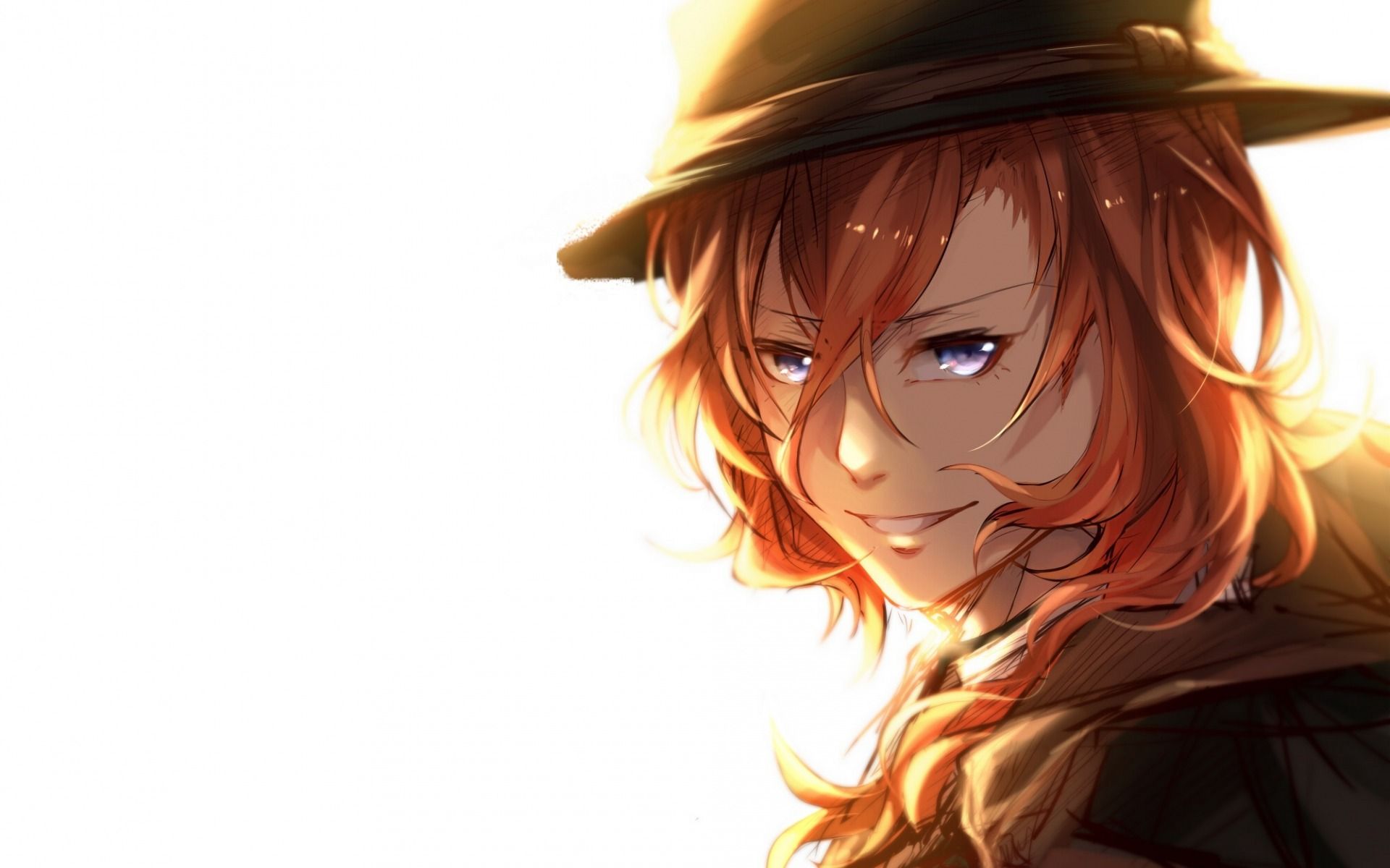 Download wallpaper Bungou Stray Dogs, Nakahara Chuuya, Bungostraydogs, Port Mafia, anime characters, art, portrait, japanese manga for desktop with resolution 1920x1200. High Quality HD picture wallpaper