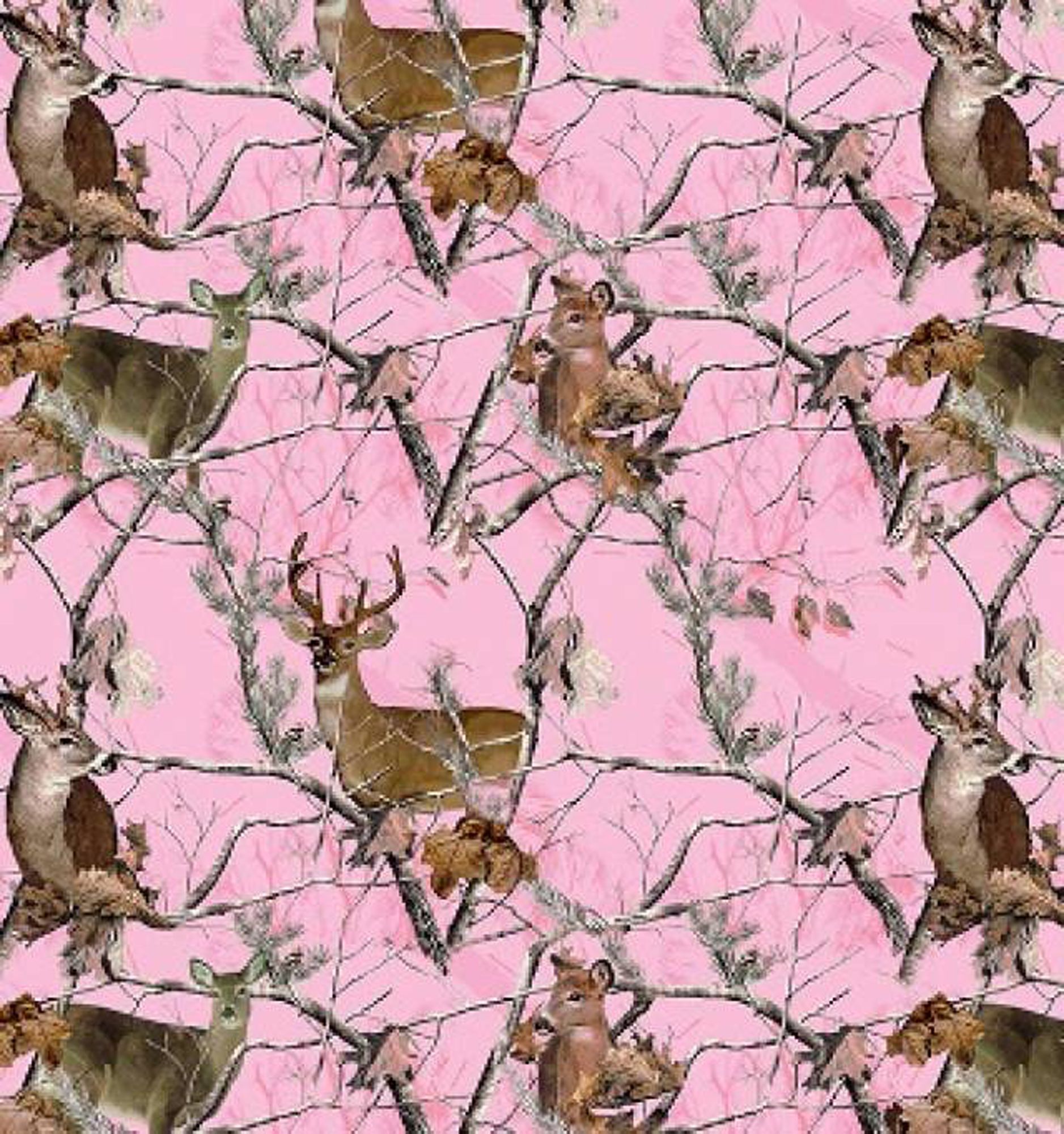RealTree Pink Deer Allover Fleece Fabric Fabric Print by The Yard. Deer wallpaper, Camo wallpaper, Real tree camouflage