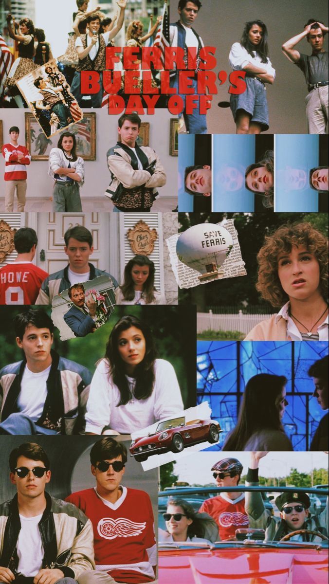 Ferris Bueller's Day Off 80's movie. Movie collage, Ferris bueller, 80s movies