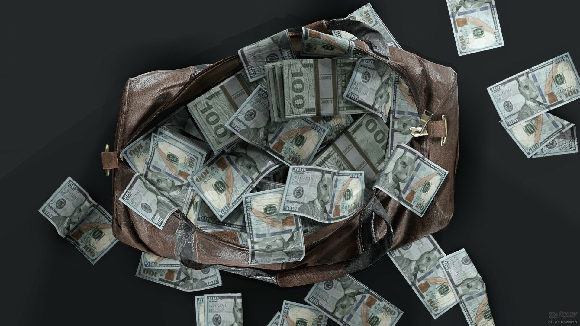 Bag of money wallpaper  Public domain vectors