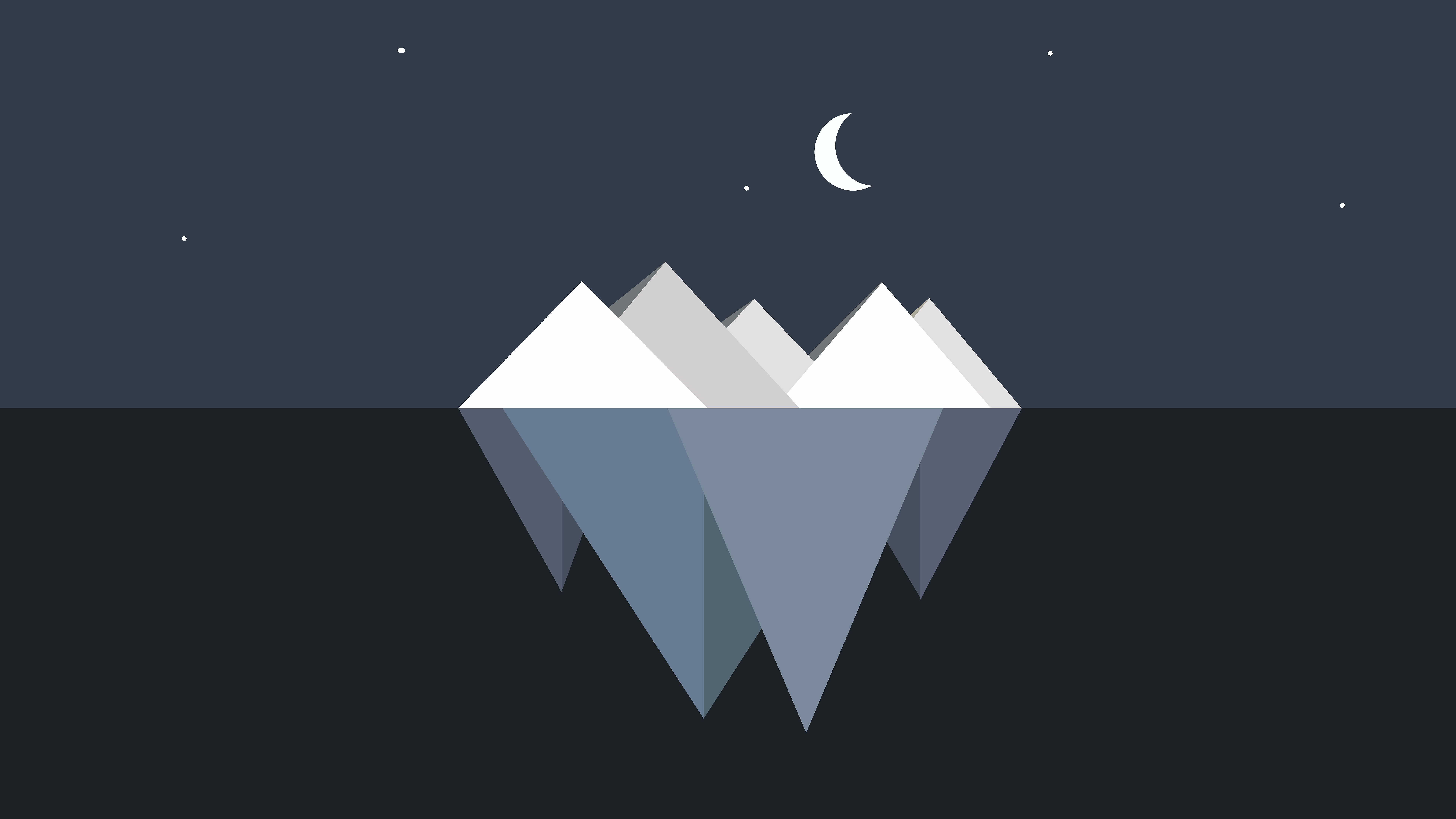 Iceberg Minimalist Wallpaper, HD