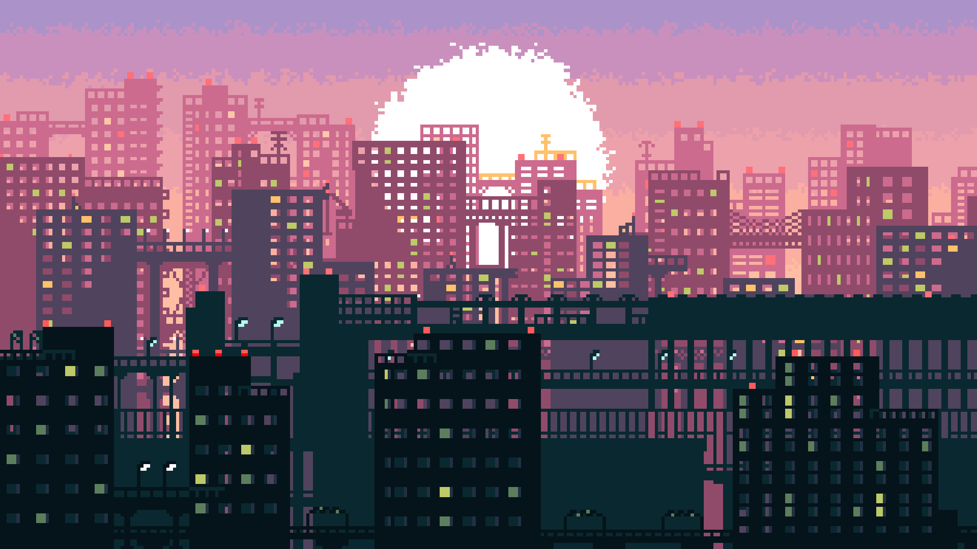 Pixel City Wallpapers Wallpaper Cave 