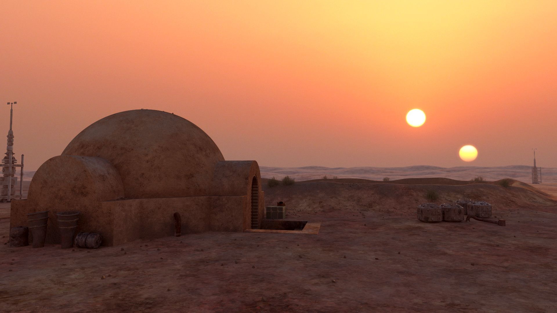 Tatooine Wallpaper. Star wars background, Star wars planets, Star wars wallpaper