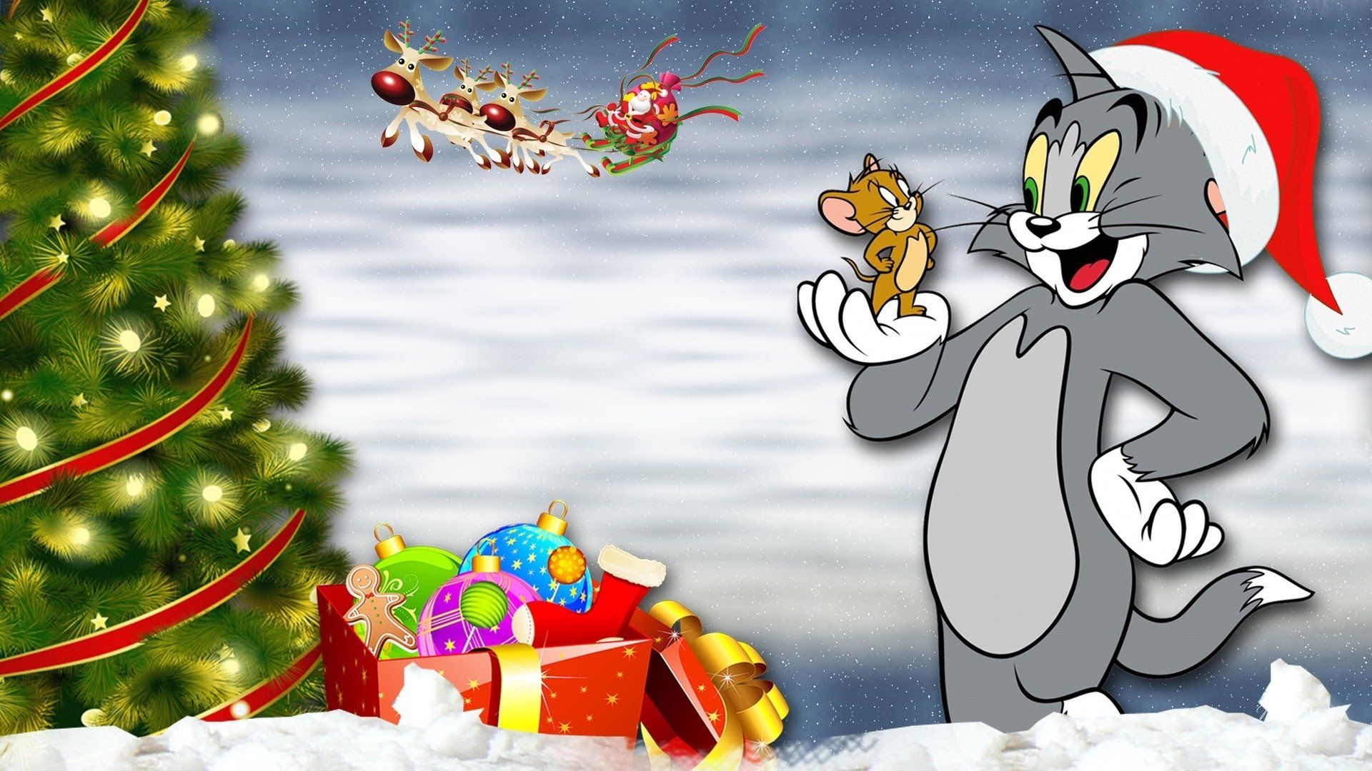 Christmas Wallpaper. Tom and jerry wallpaper, Tom and jerry picture, Tom and jerry cartoon