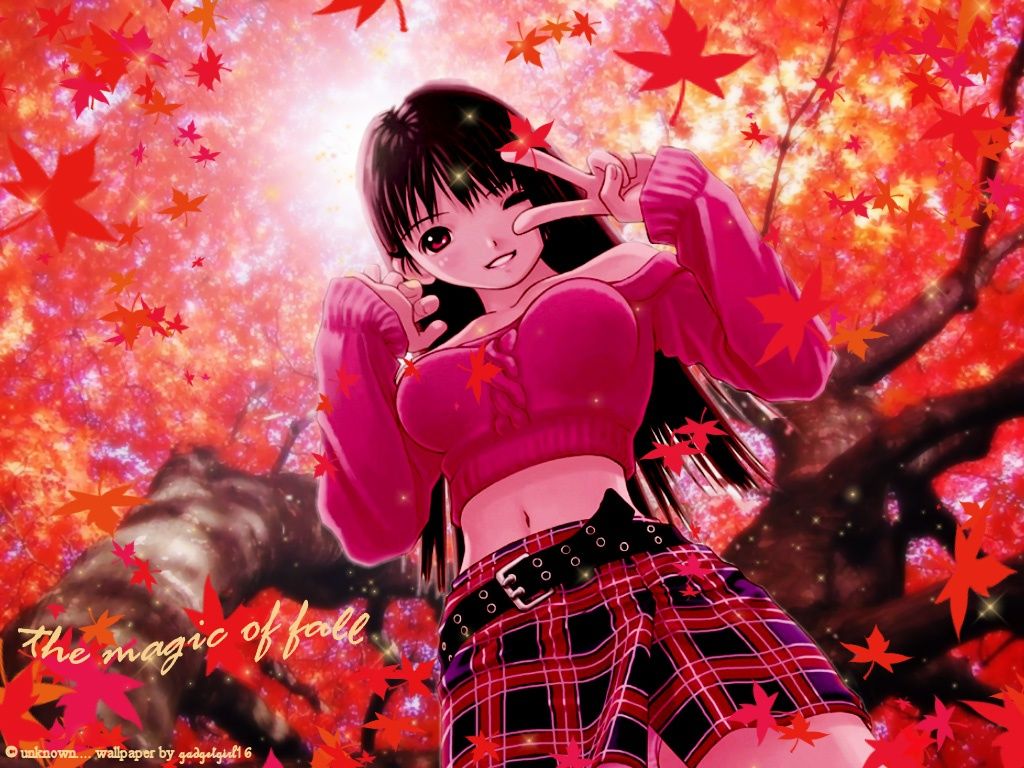 Fall anime wallpaper