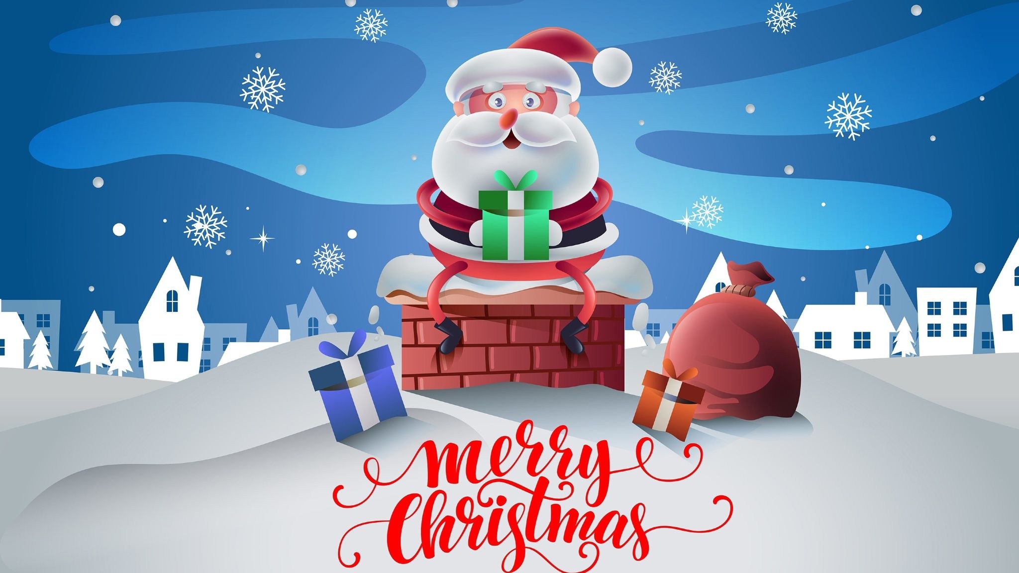 Merry Christmas 2019 2048x1152 Resolution Wallpaper, HD Holidays 4K Wallpaper, Image, Photo and Background