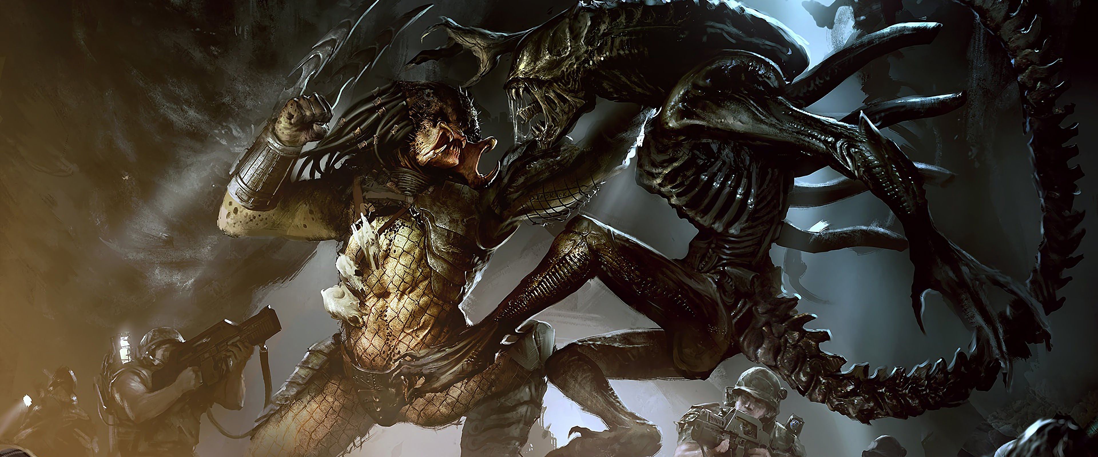 Predator Alien Xenomorph 4K Wallpaper