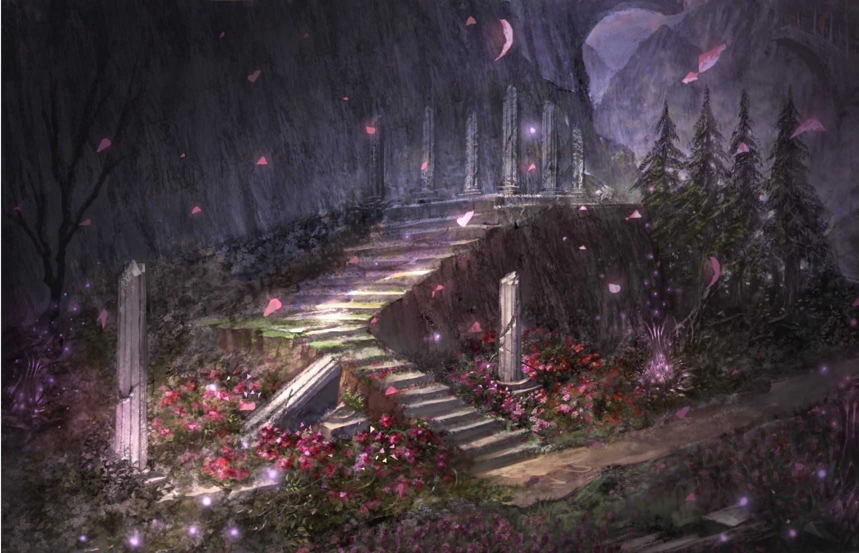 fantasy art, Stairs HD Wallpaper / Desktop and Mobile Image & Photo