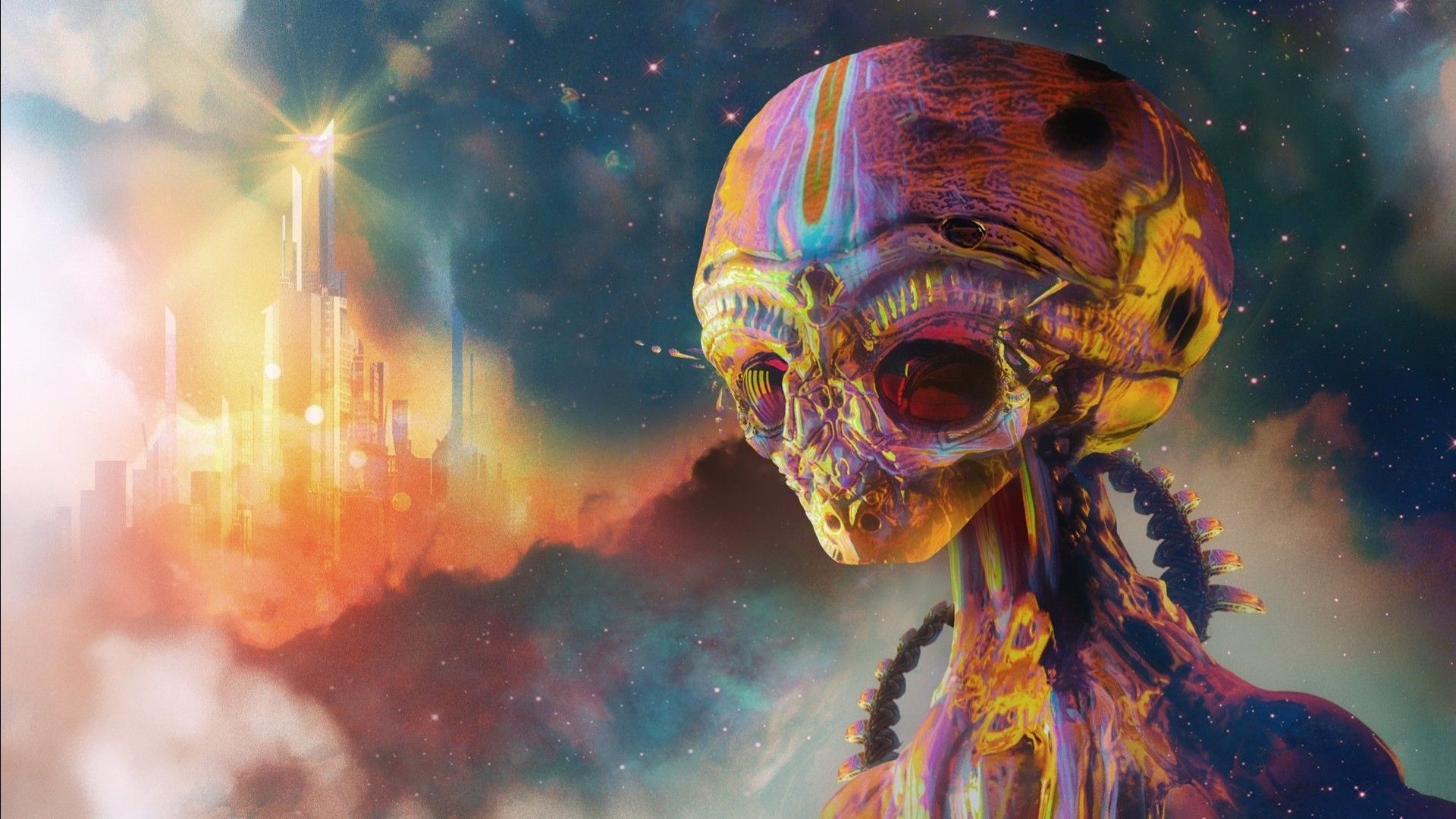 Space Alien Desktop Wallpaper