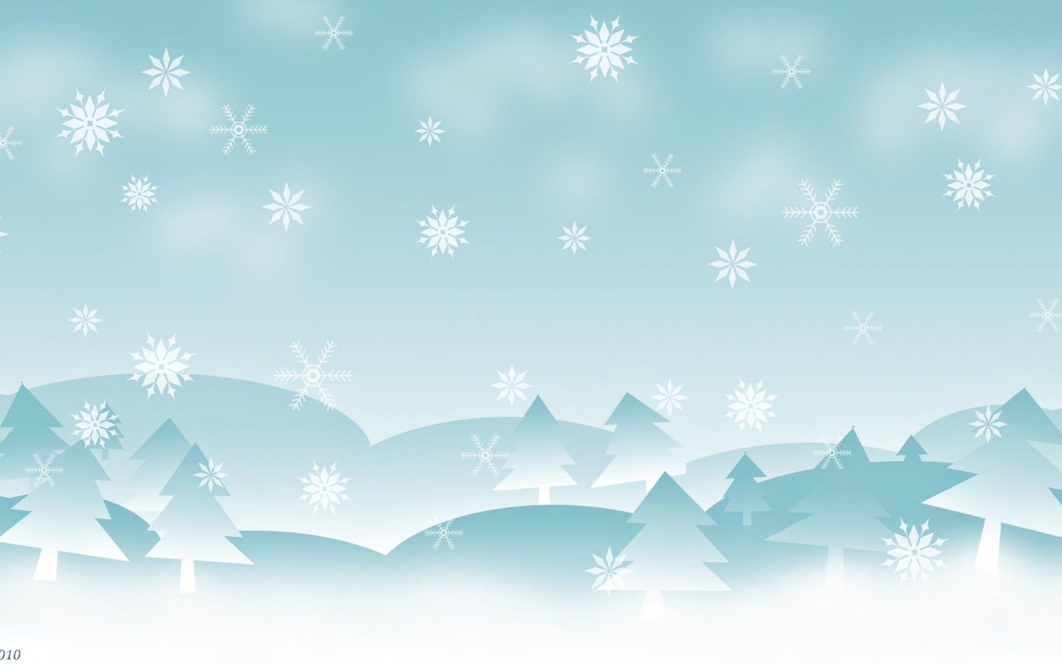 Illustration Wallpaper Winter Snowflakes Snow Blue Snowy Scene Seasonal