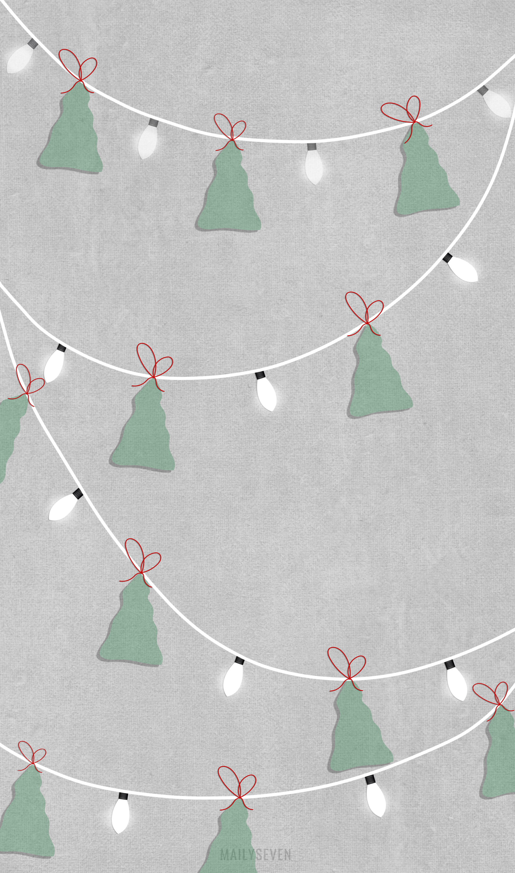 XMAS TREE GARLAND WALLPAPER. Fond d'écran de téléphone sur le thème de noël ! /. Christmas phone wallpaper, Wallpaper iphone christmas, Cute christmas wallpaper