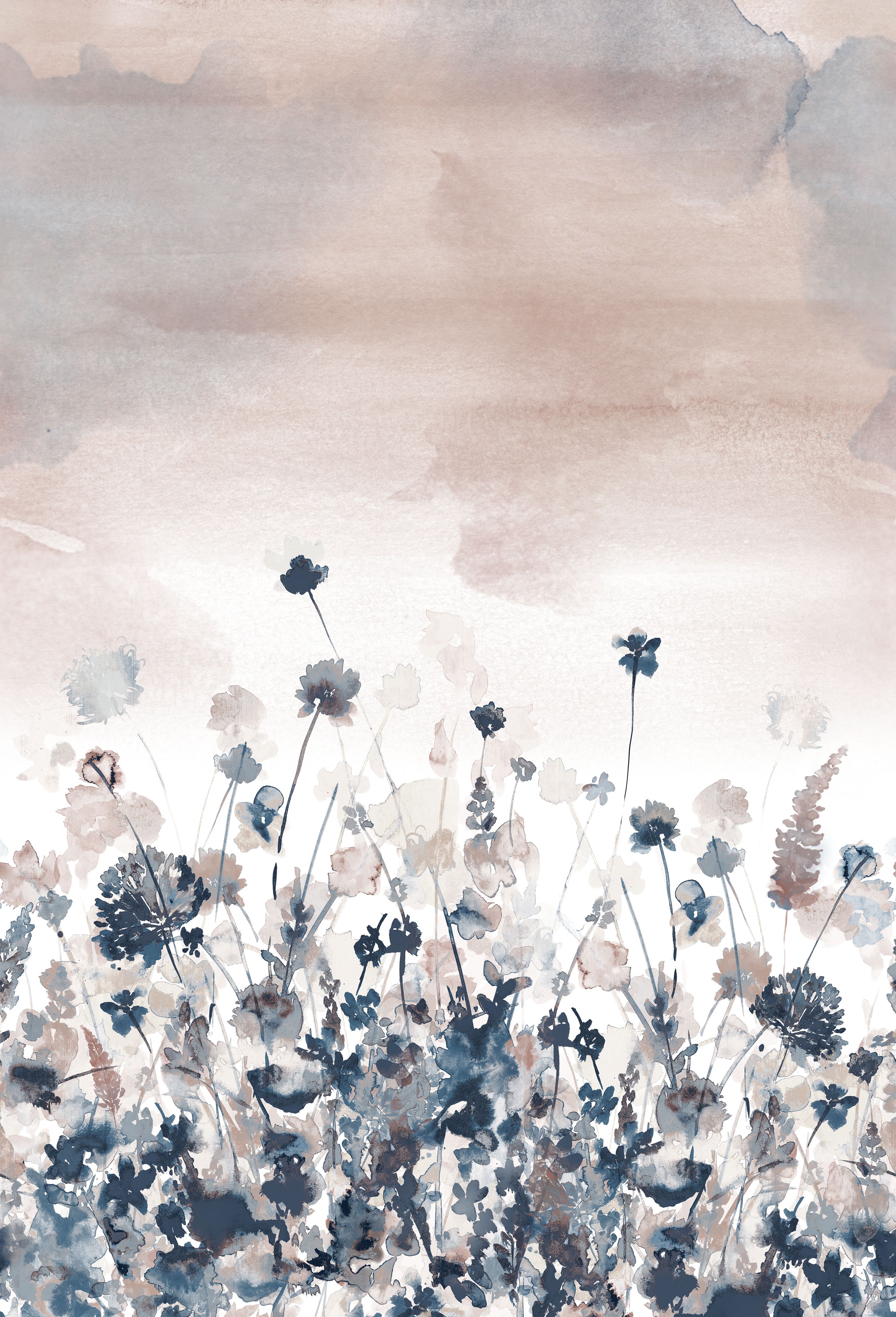 Phillip Jeffries Wildflowers wallcovering in Ethereal on Moonglow Enchanted Woods. Phillip Jeffries. Summer. Floral wallpaper, Pattern wallpaper, Wild flowers