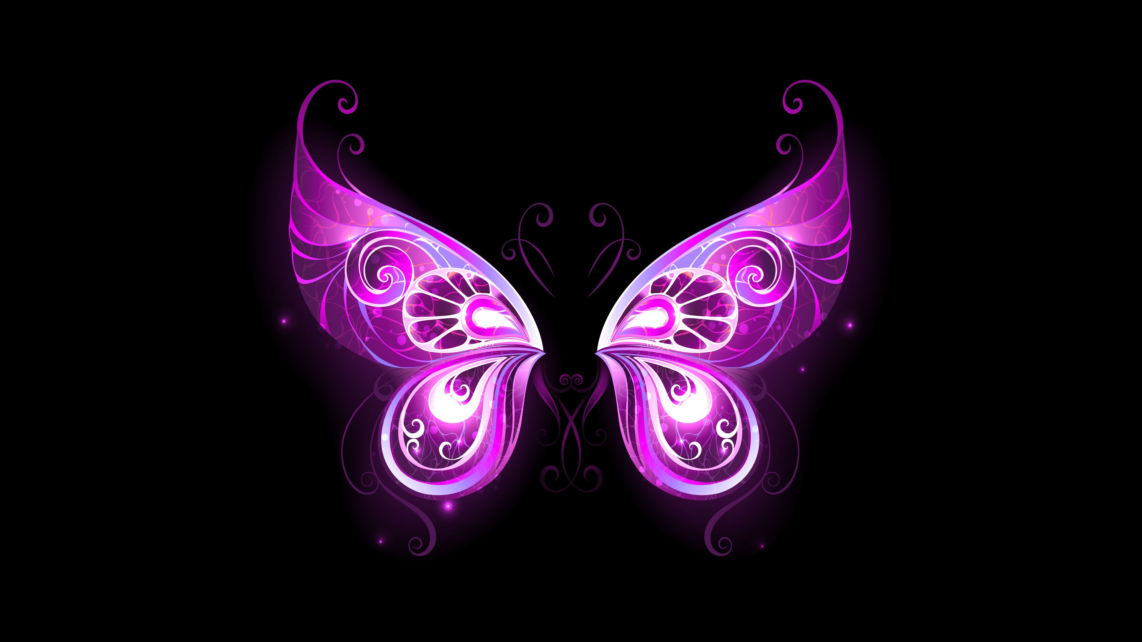 4K Purple Fairy Wings Wallpaper HD