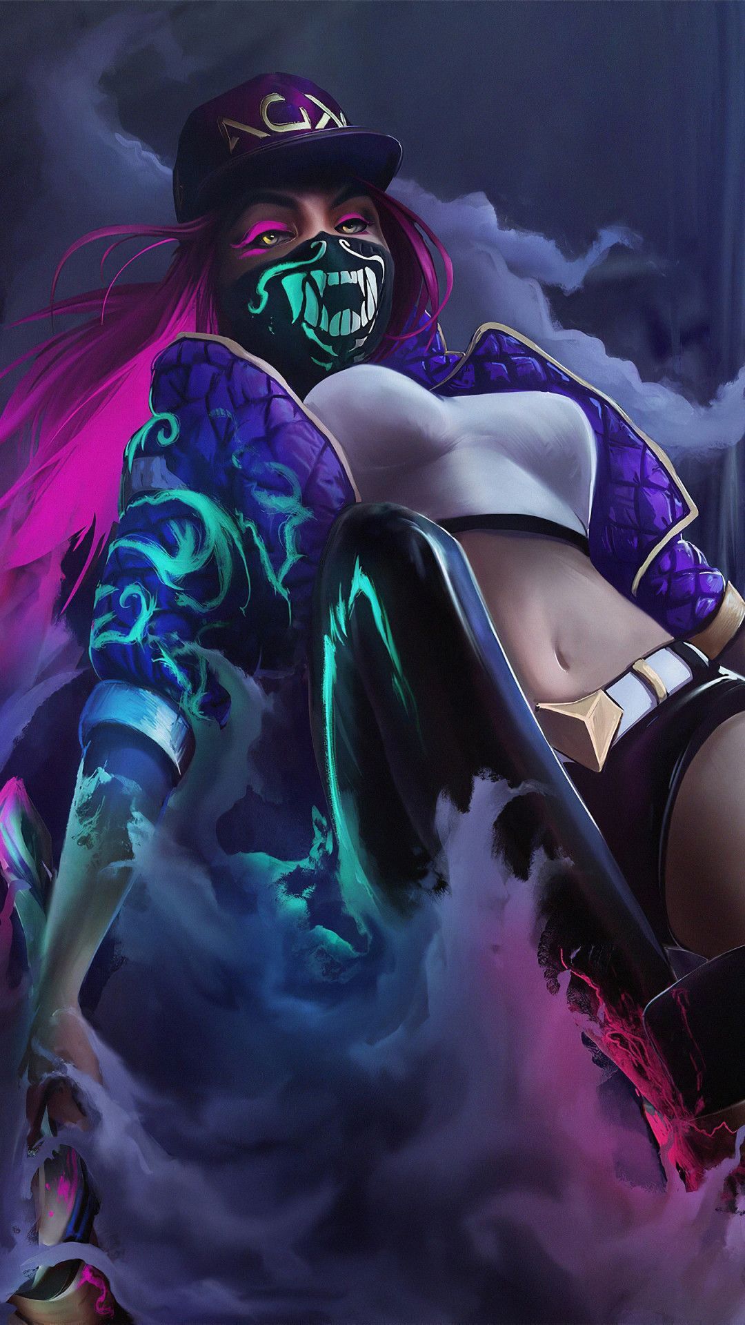 Kda Akali Lolart Mobile Wallpaper (iPhone, Android, Samsung, Pixel, Xiaomi) ในปี 2020. ศิลปะไทย