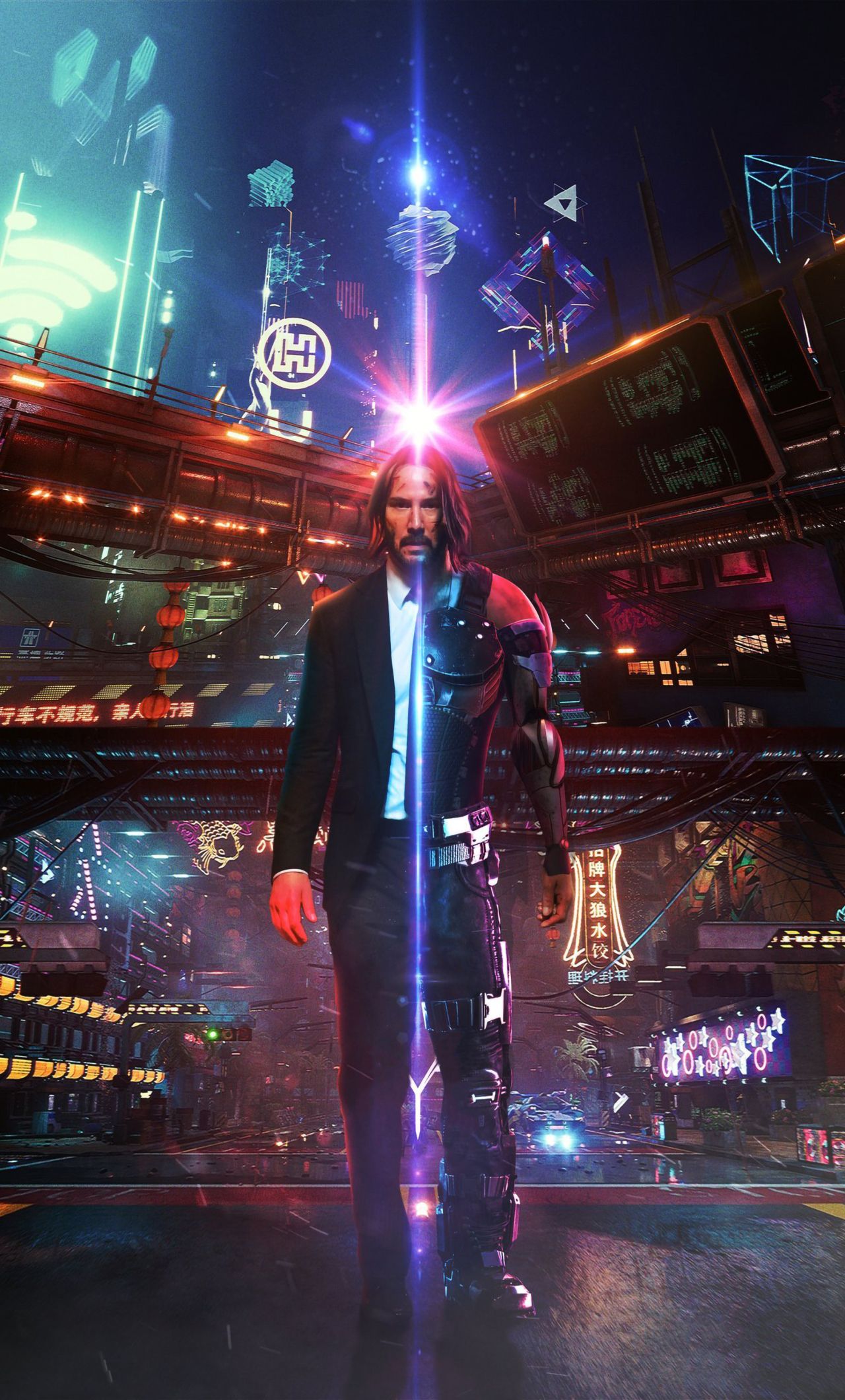 John Wick Cyberpunk iPhone 6 plus Wallpaper, HD Artist 4K Wallpaper, Image, Photo and Background