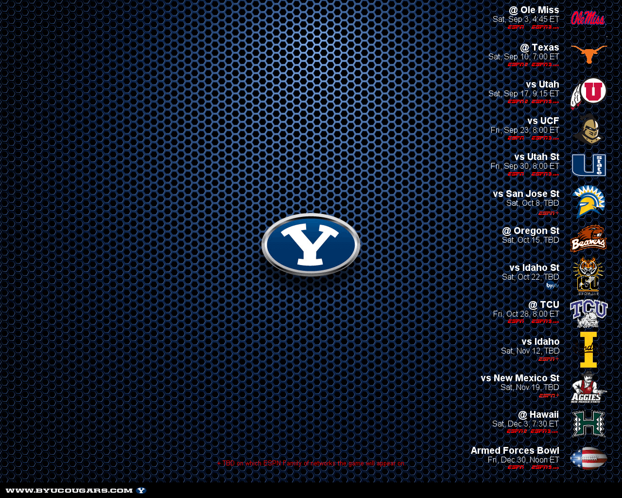 BYU Football Schedule wallpaper (BYUFam1)