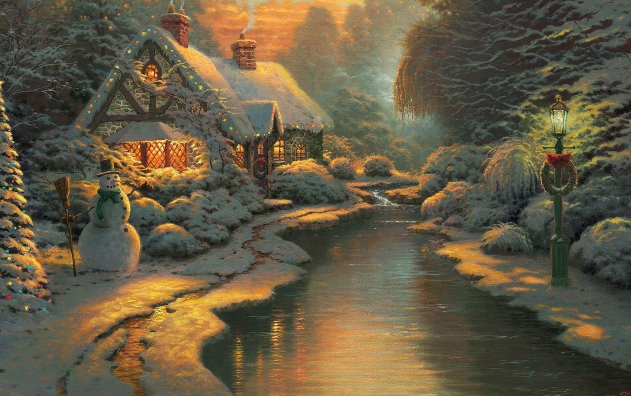 Christmas Cottage wallpaper. Christmas Cottage