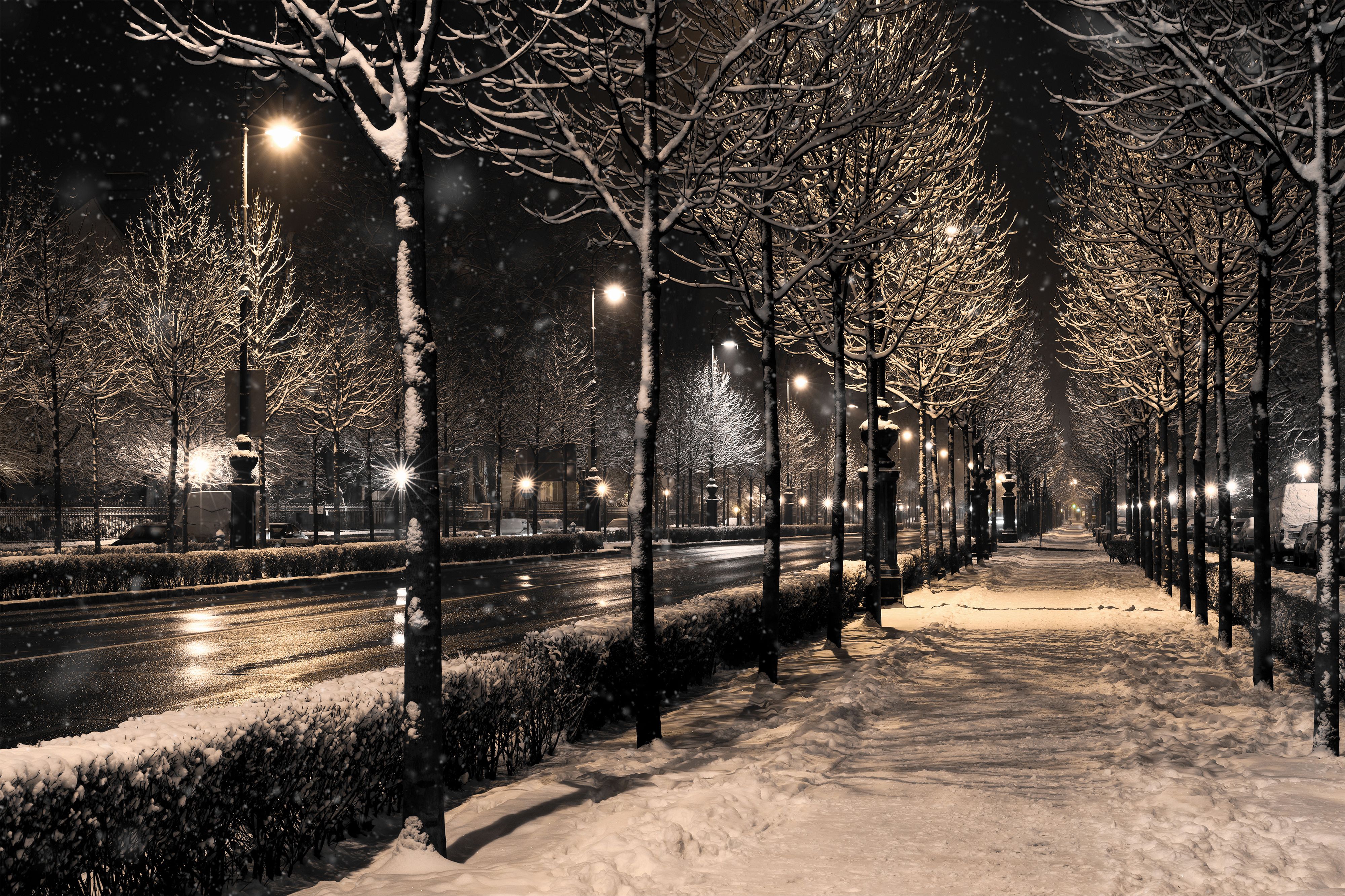 Winter Snowy Night Background Quality Image And Transparent PNG Free Clipart