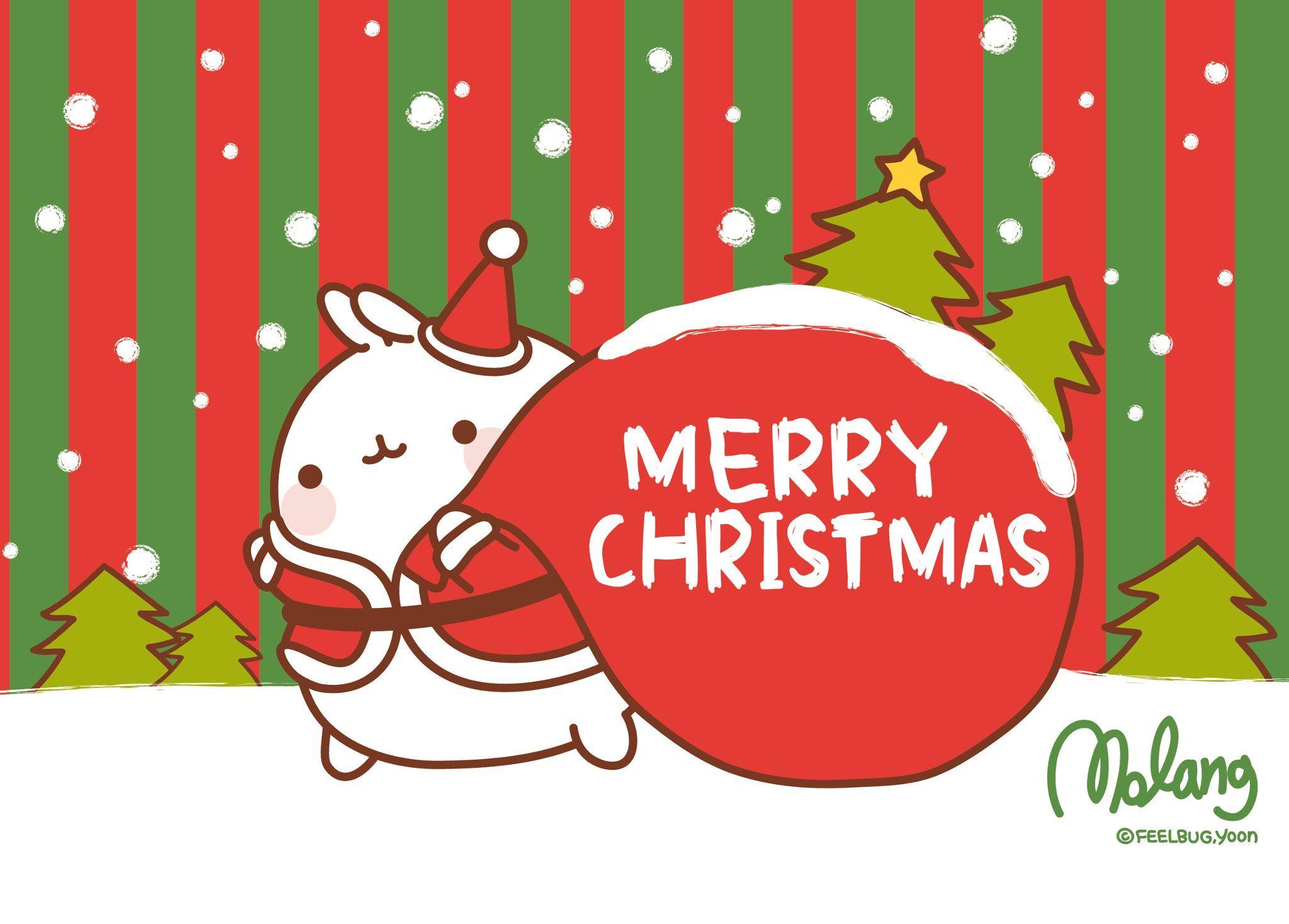Merry Christmas Wallpaper Kawaii
