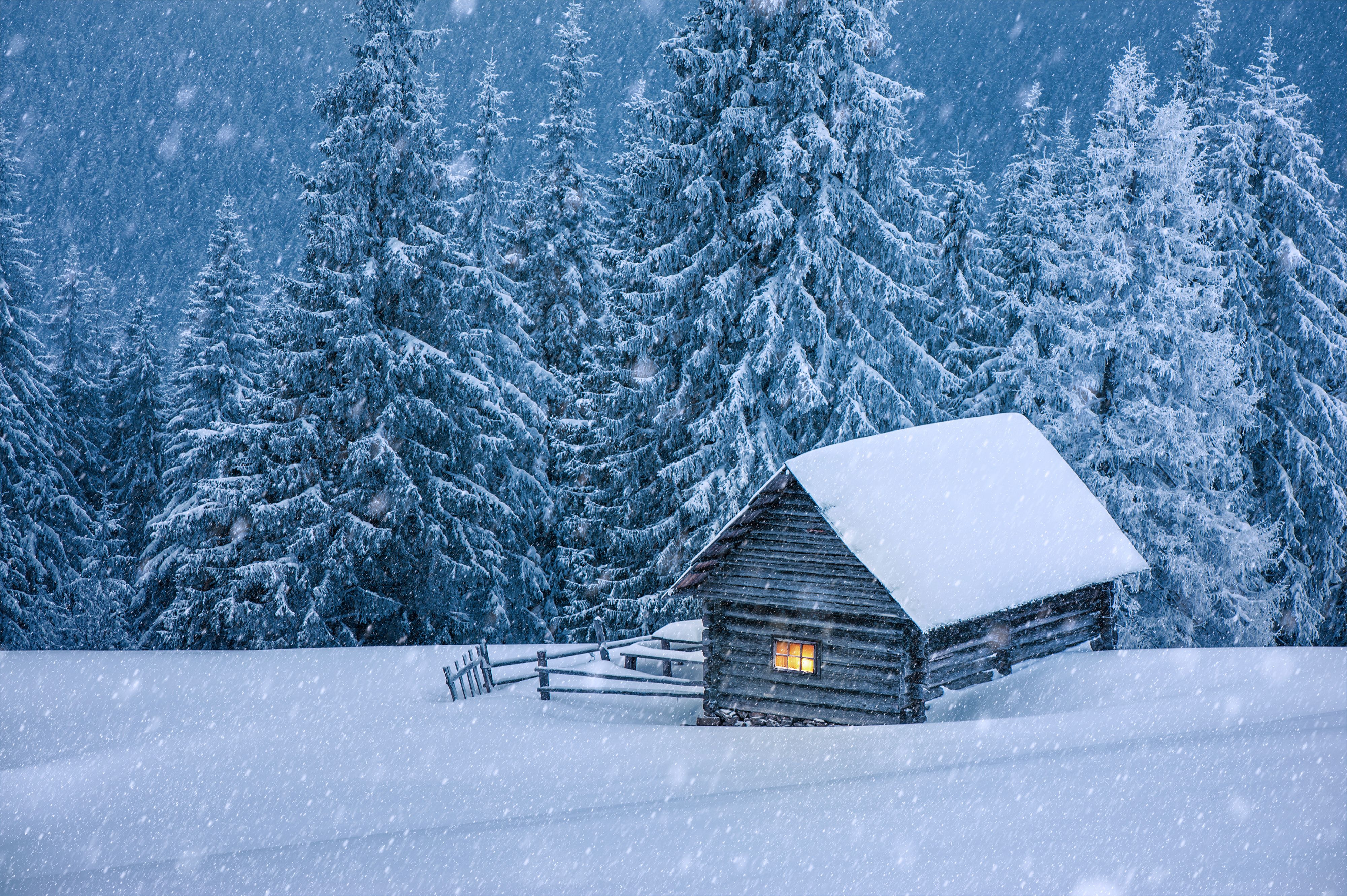 Winter Cabin Background​-Quality Free Image and Transparent PNG Clipart