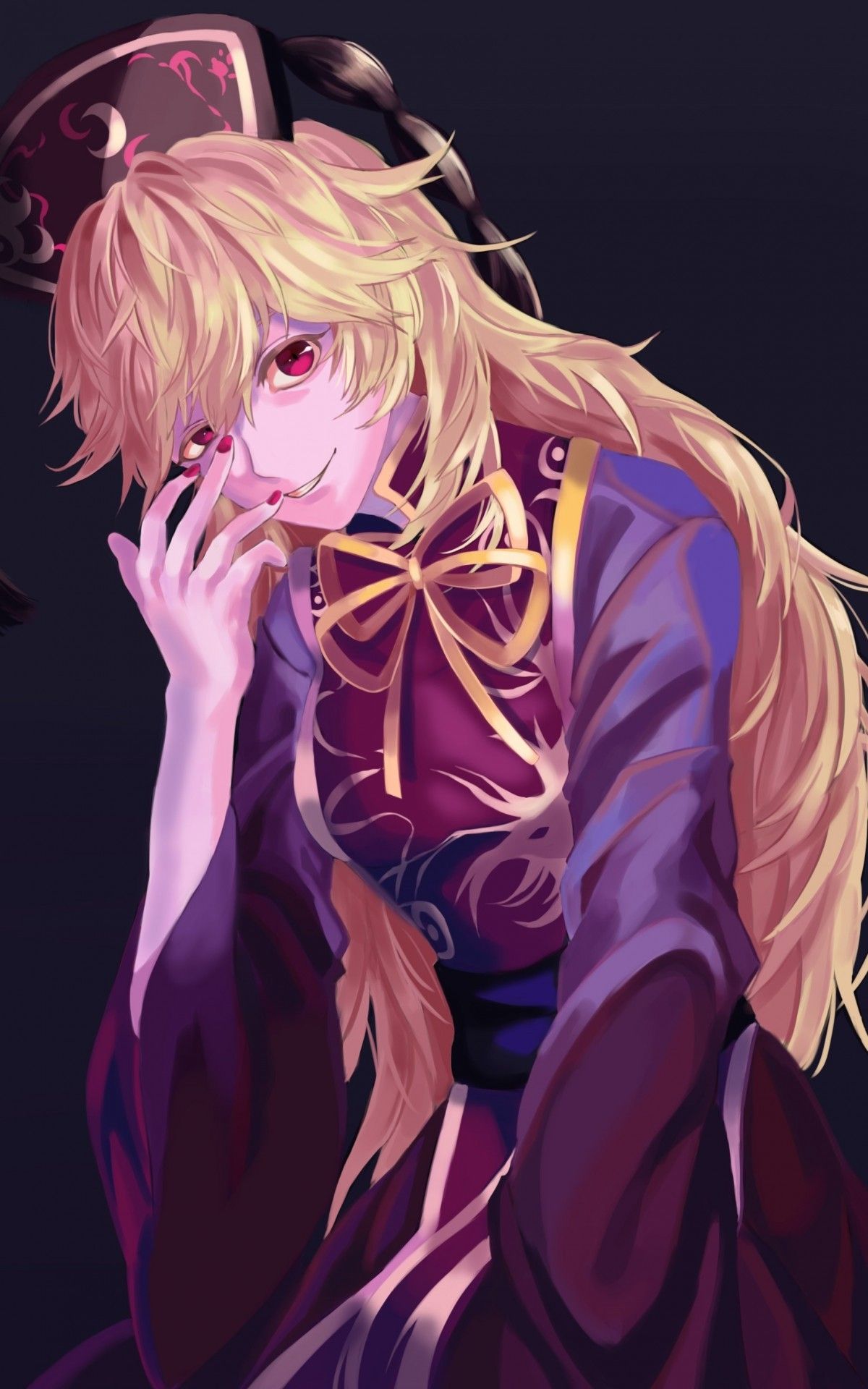 Download 1200x1920 Touhou, Junko, Red Eyes, Blonde, Scary Anime Girls Wallpaper for Asus Transformer, Asus Nexus Amazon Kindle Fire HD 8.9