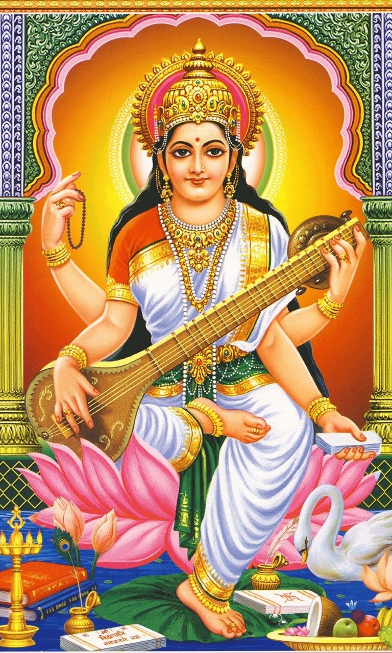 Hindu God Wallpaper For Mobile Phones, God HD Wallpaper Saraswati HD Wallpaper