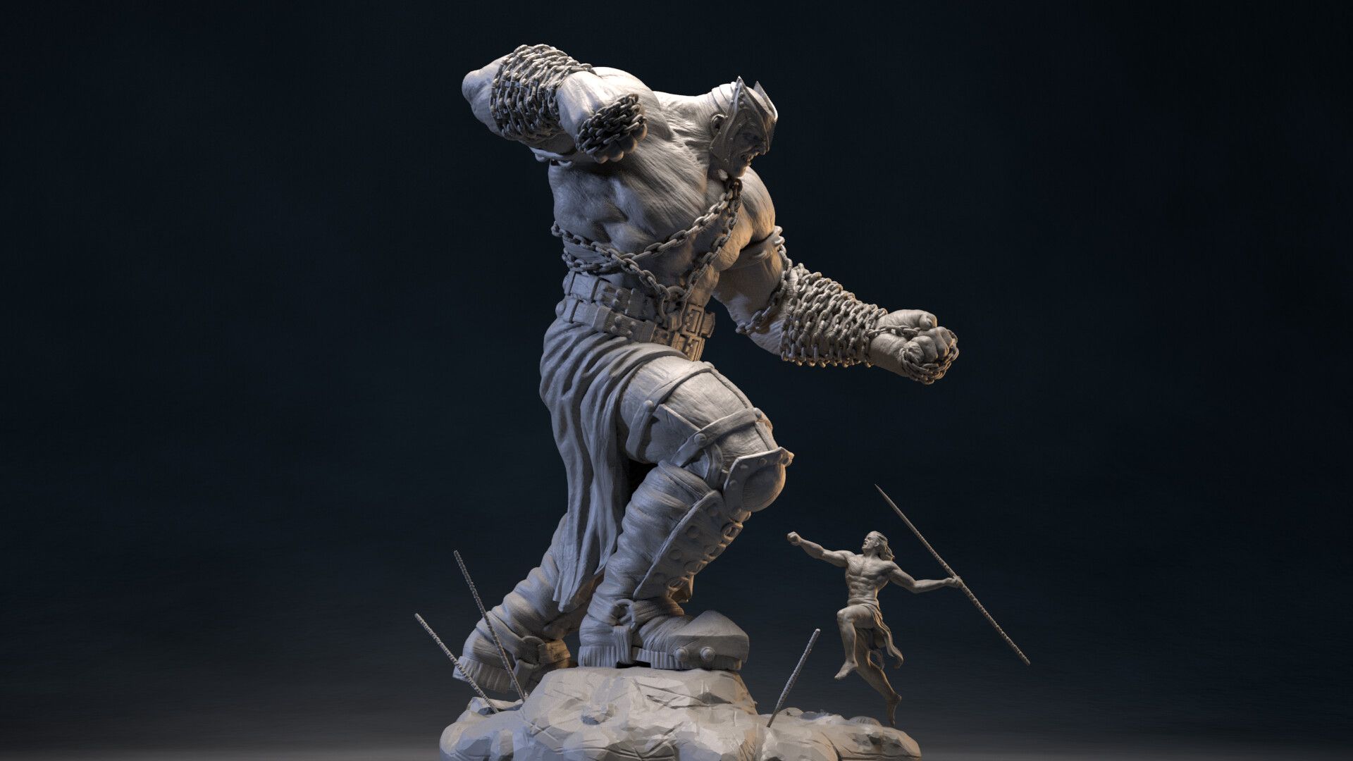 David and Goliath Sculpt