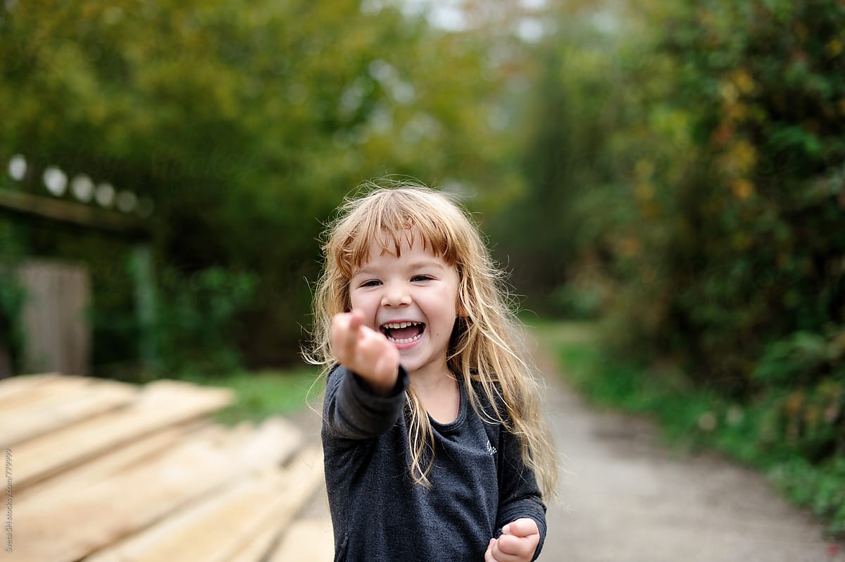 Laughing little girl by Sveta SH girl, Gesture